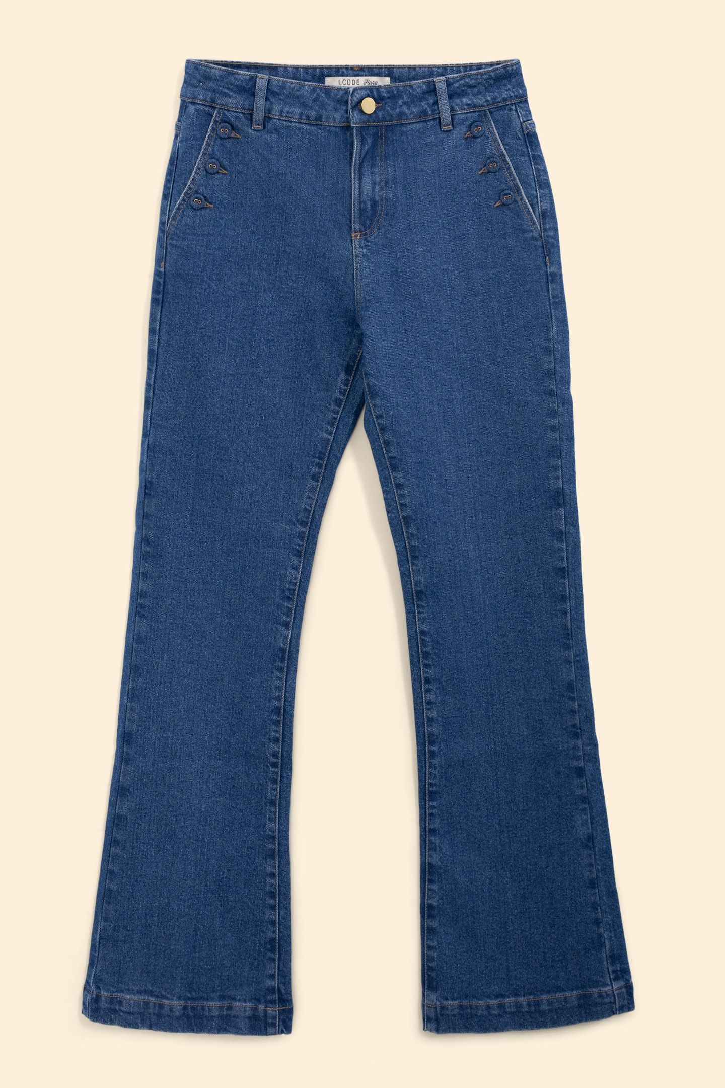 BLUE DROP FRONT-LOOK FLARED JEANS MARIE 4