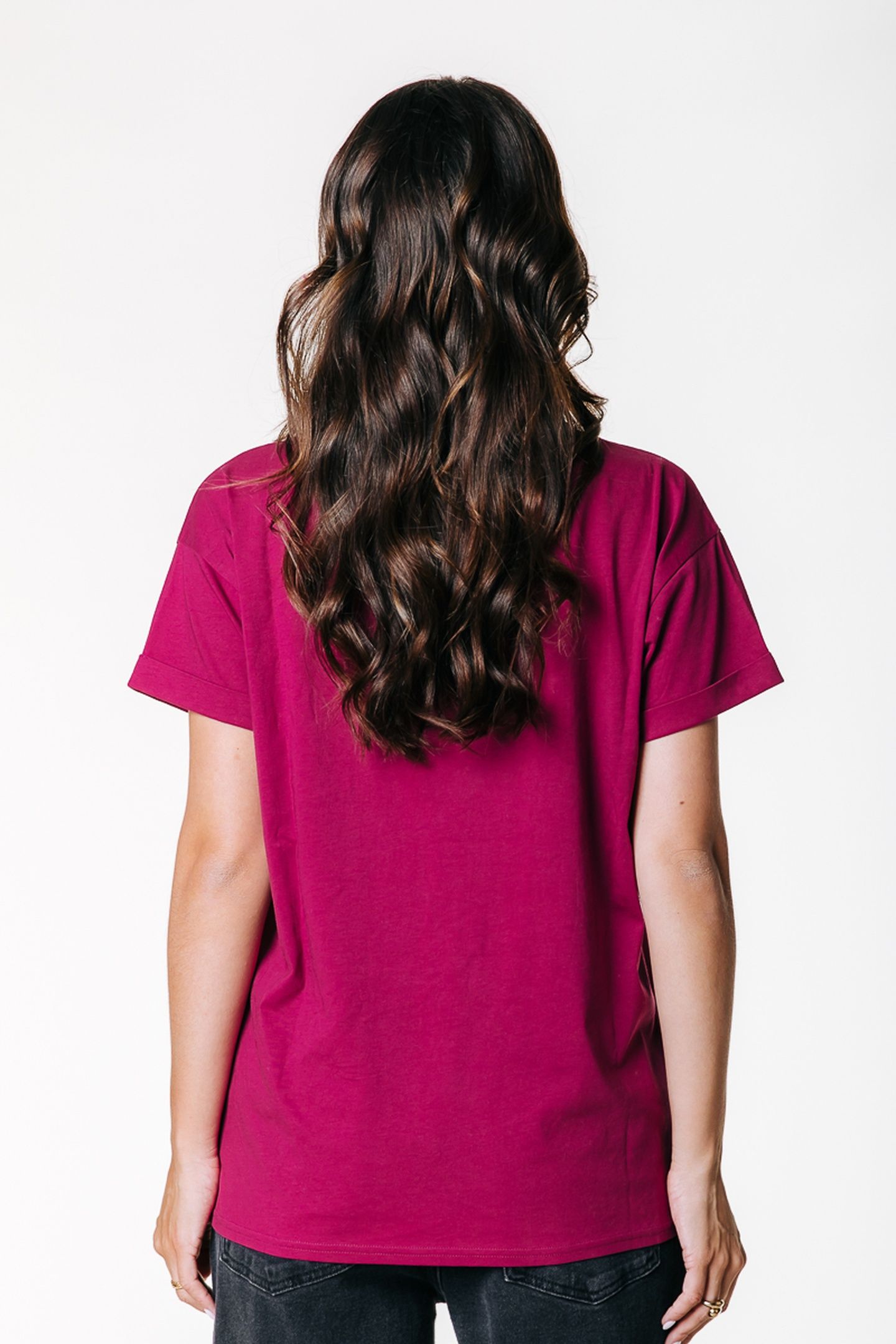 UNI LOGO BOXY TEE BORDEAUX 2