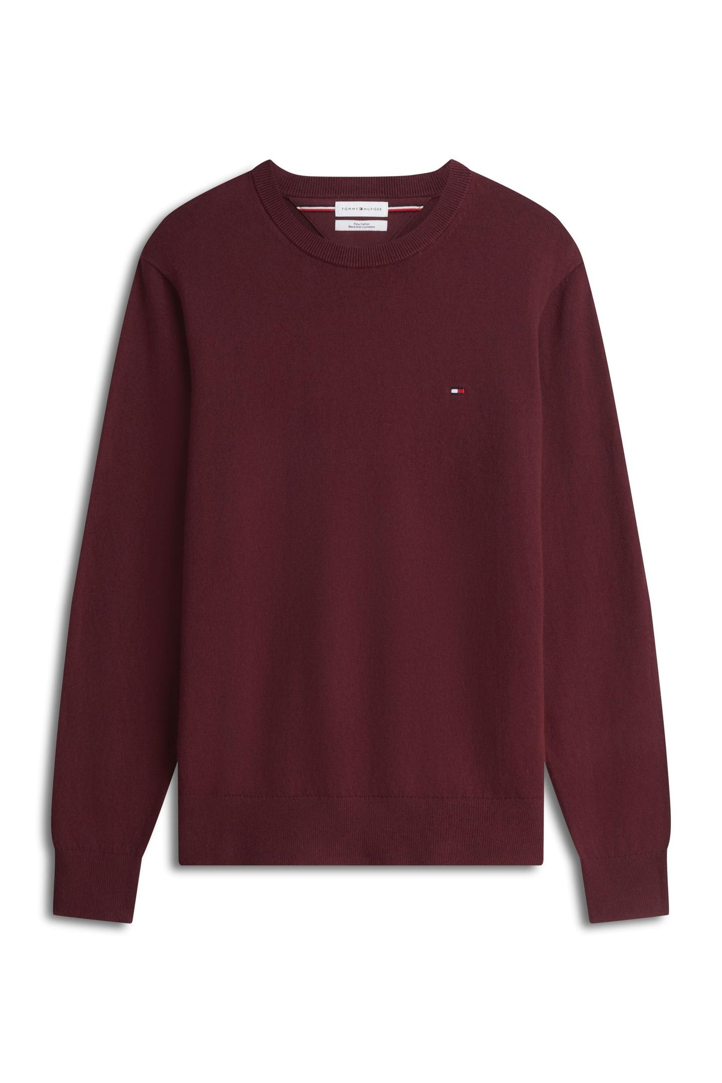 PIMA COTTON CASHMERE SWEATER BURGUNDY 1