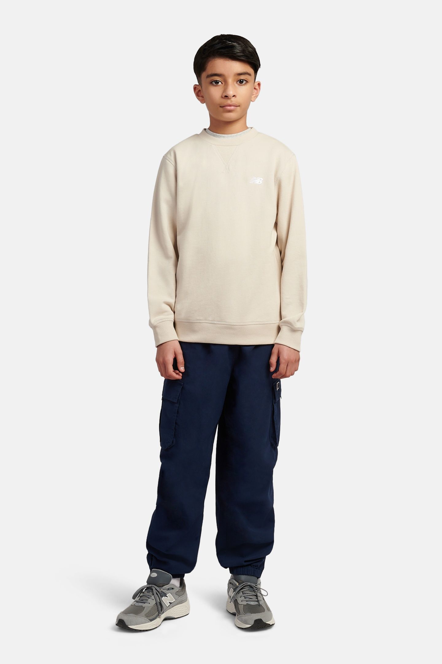 GRADE BOYS FRENCH TERRY SMALL LOGO CREW TIMBER 3