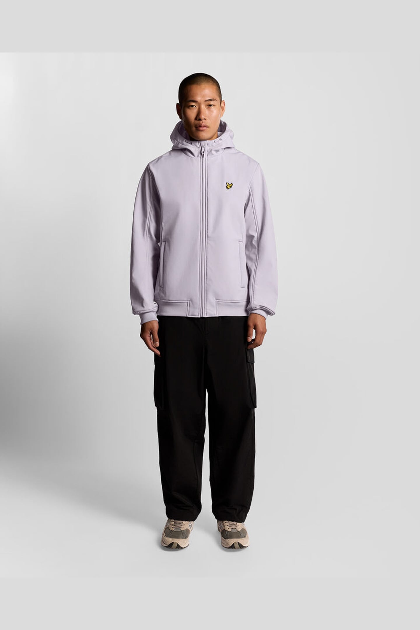 FLEECE BACK SOFTSHELL JACKET ASH LILAC 3