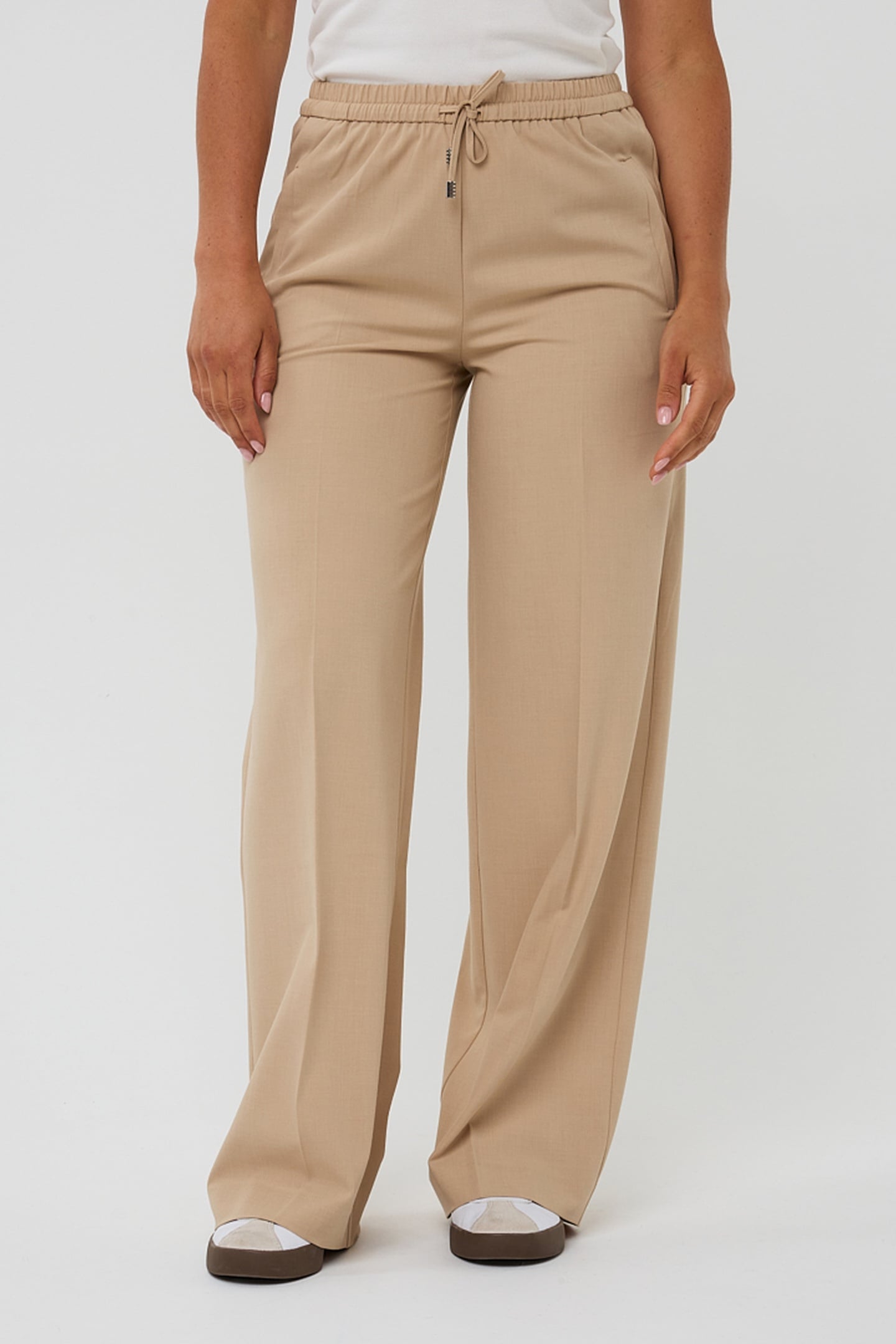 TROUSERS DRAWSTRING MELANGE SAND MELANGE 1