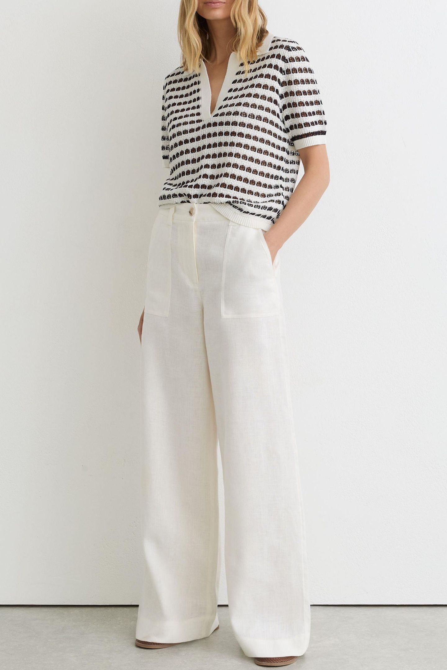 PATTERN POLO WHITE/NAVY 3