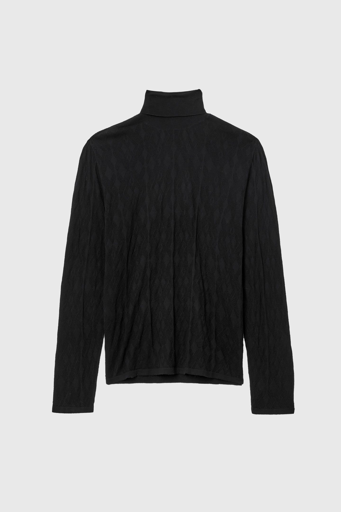 ALISTAIR LS BROKEN ARGYLETEXTURE TURTLE BLACK 2
