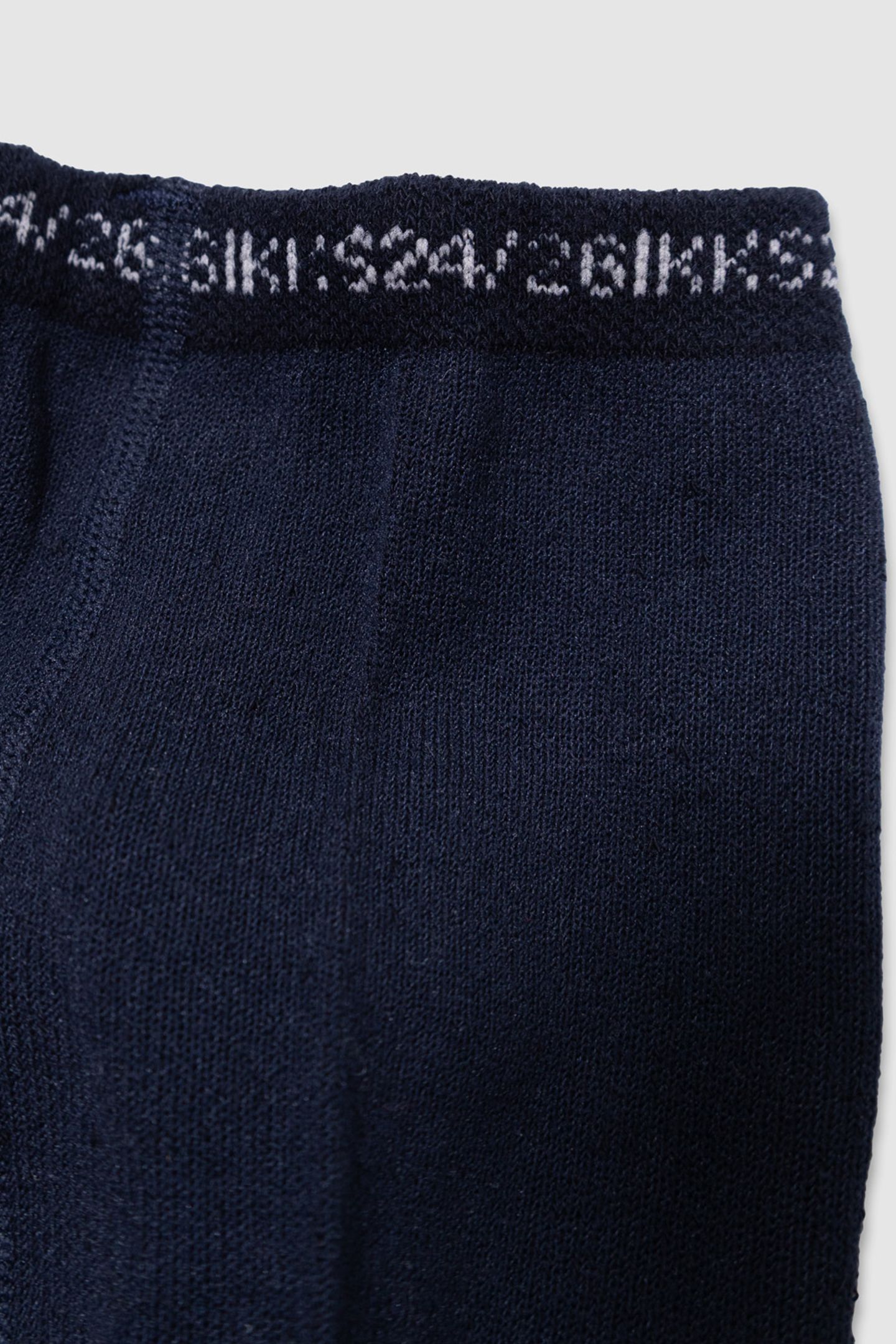 GIRLS’ NAVY BLUE JACQUARD KNIT TIGHTS WITH BOW MOTIF 4