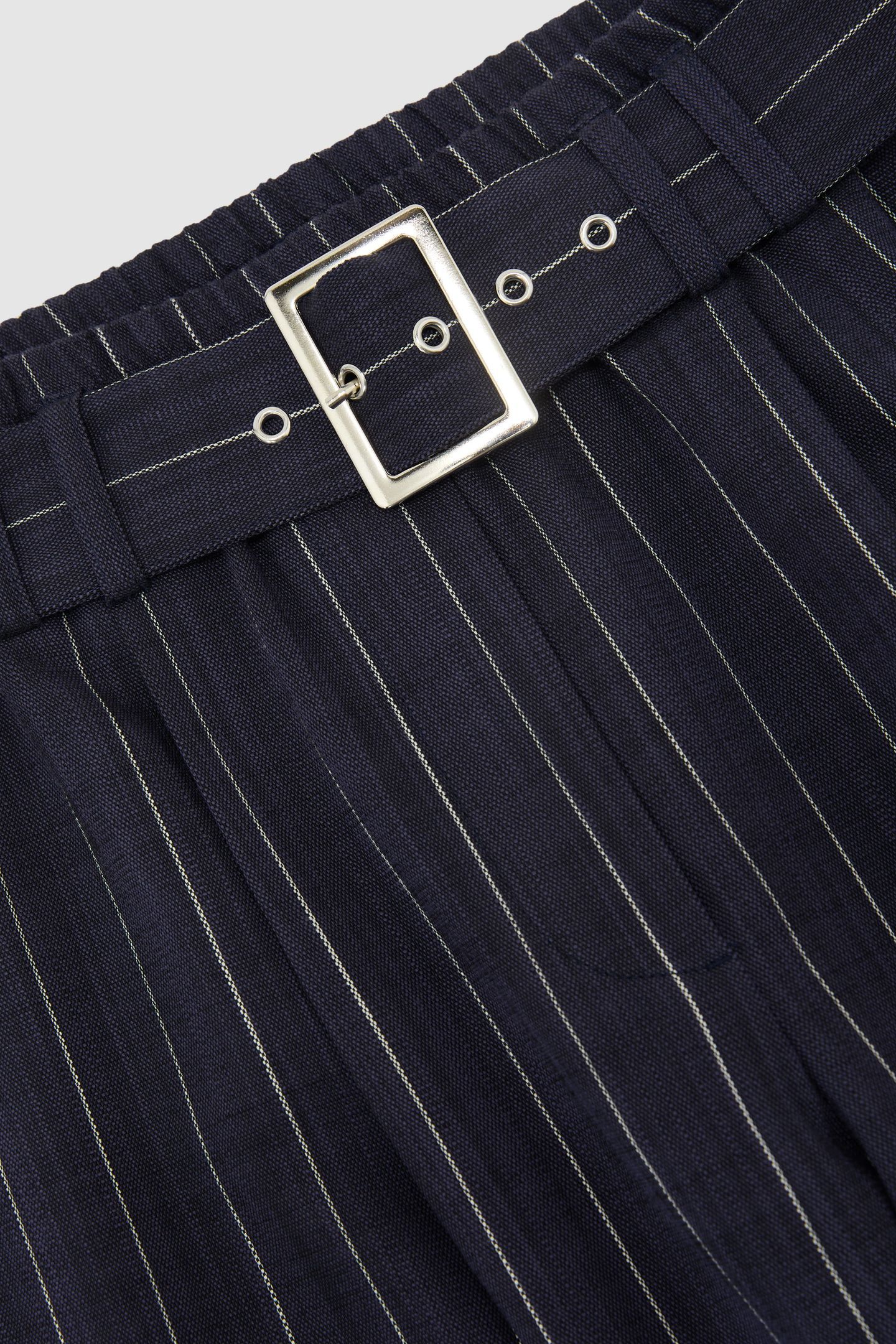 STRIPE WIDE LEG TROUSER NAVY 6