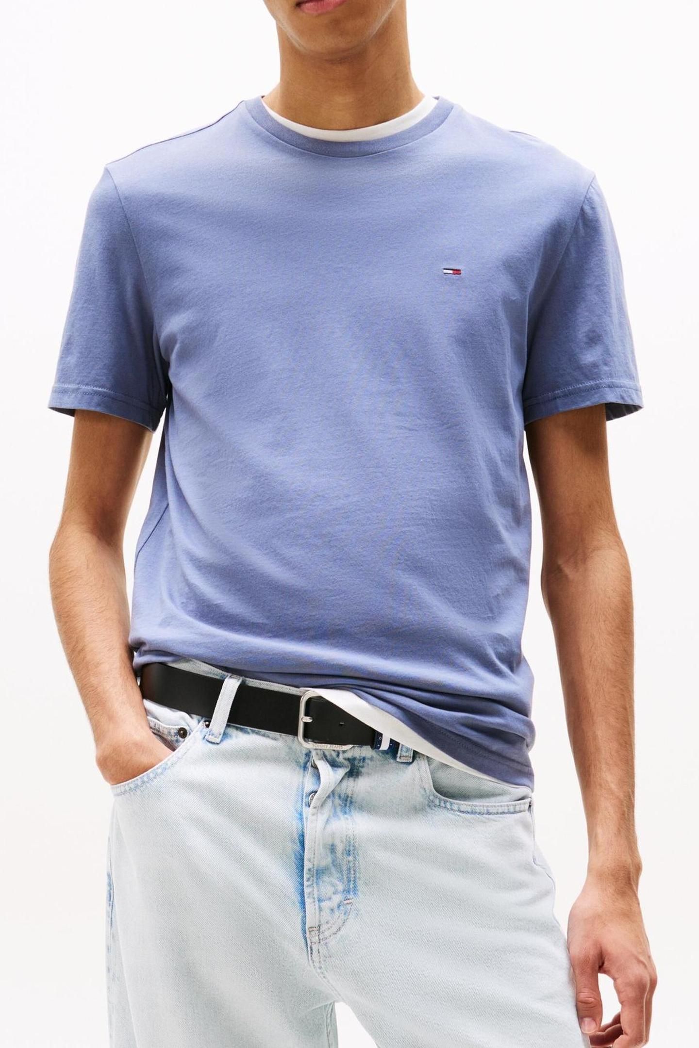TJM XSLIM 3 PACK TEE ECRU/DARK NAVY/BLUE 4