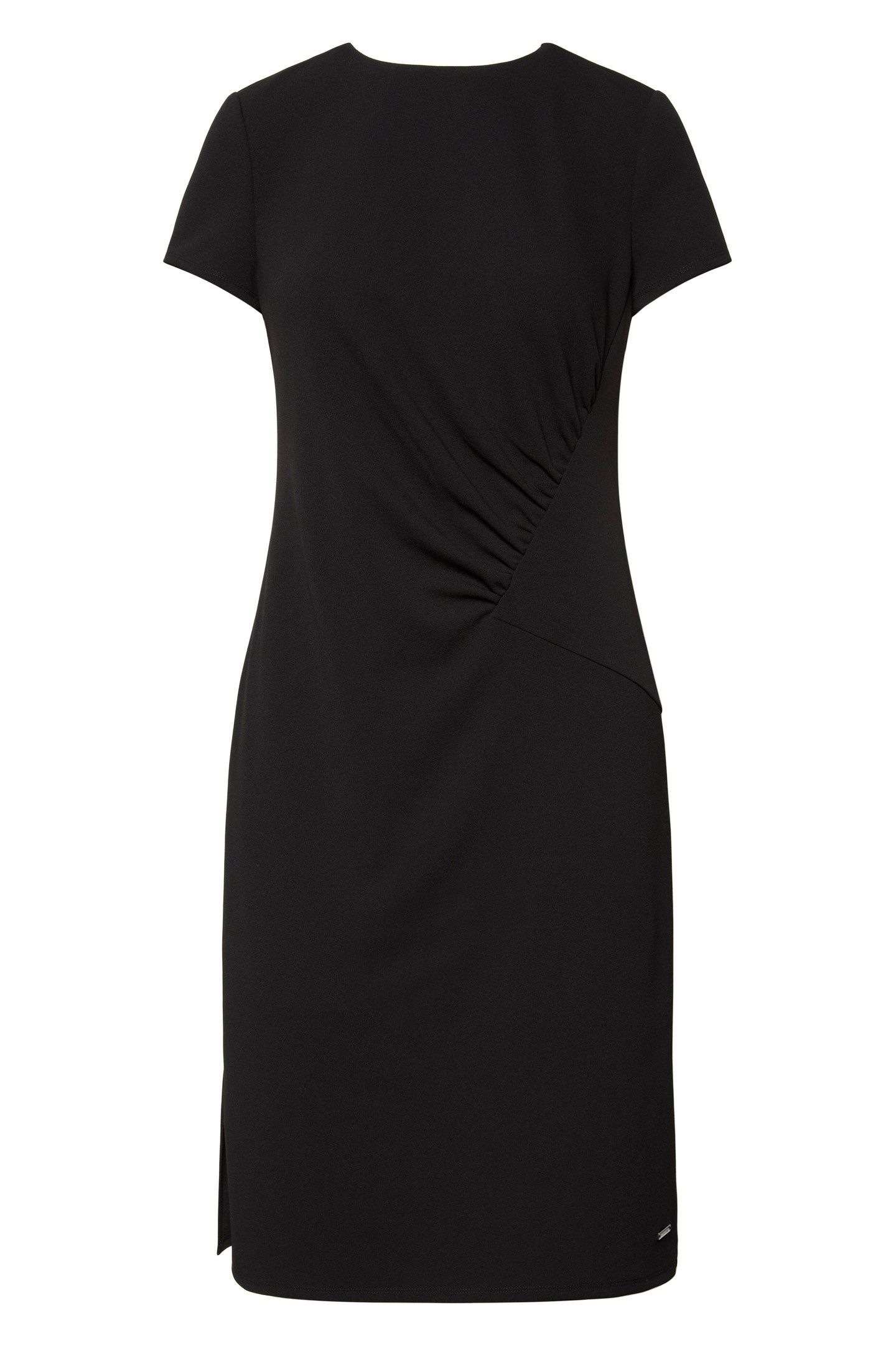 STRETCH CREPE SS DRESS BLACK 1