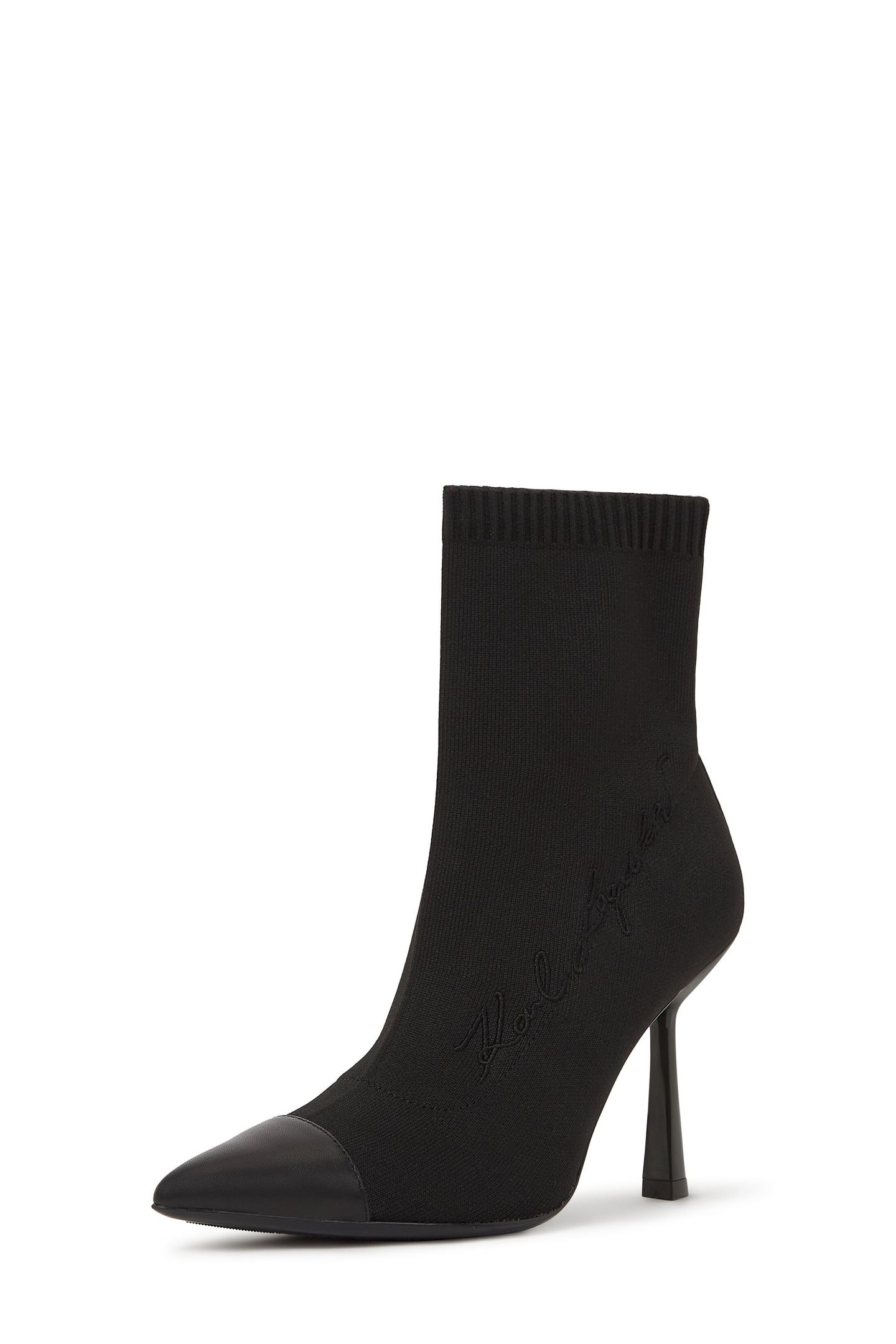 SIGNATURE KNIT ANKLE BOOTS BLACK 1