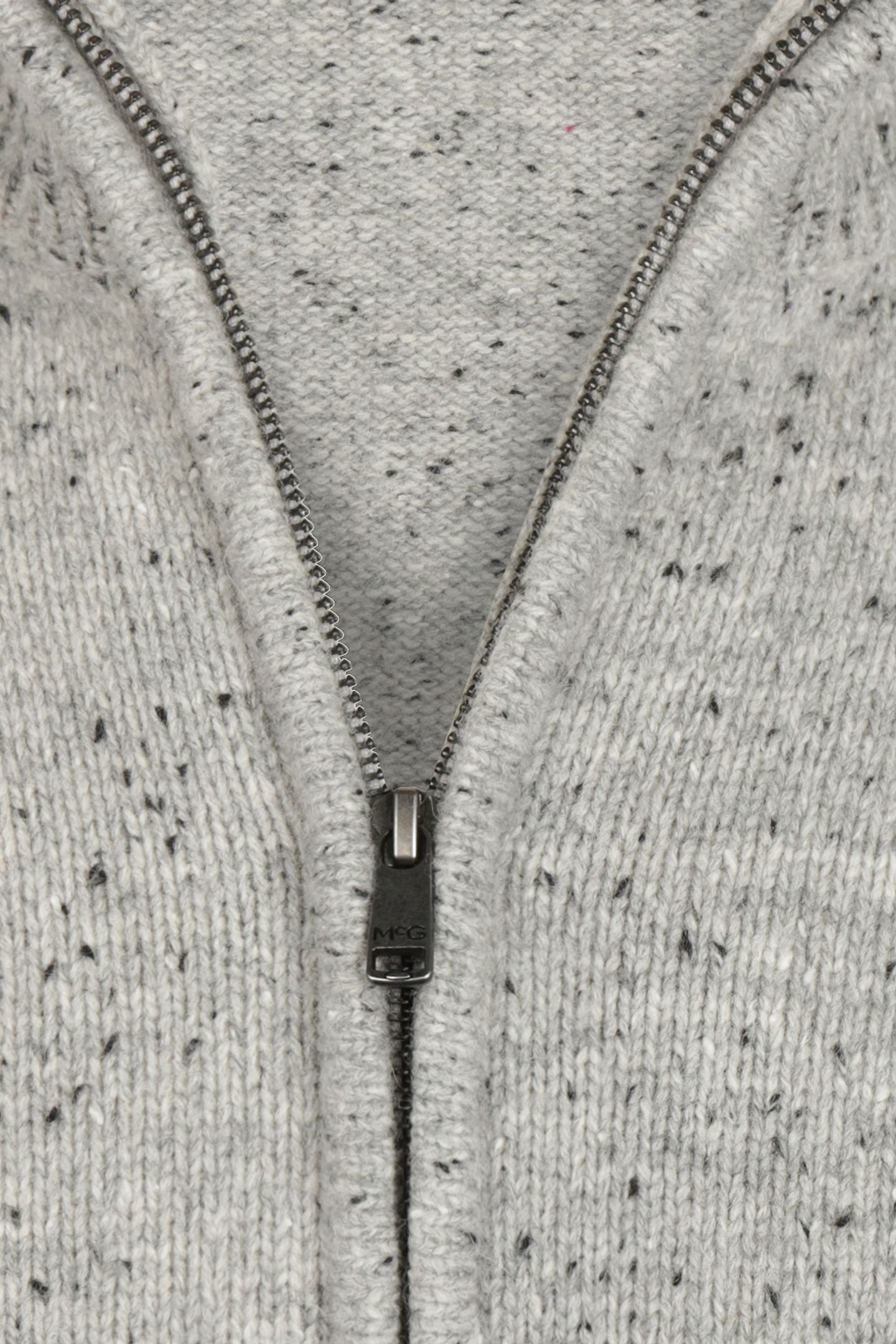 ZIP THRU FISHERMANS CARDIGAN MEDIUM GREY MELANGE 5