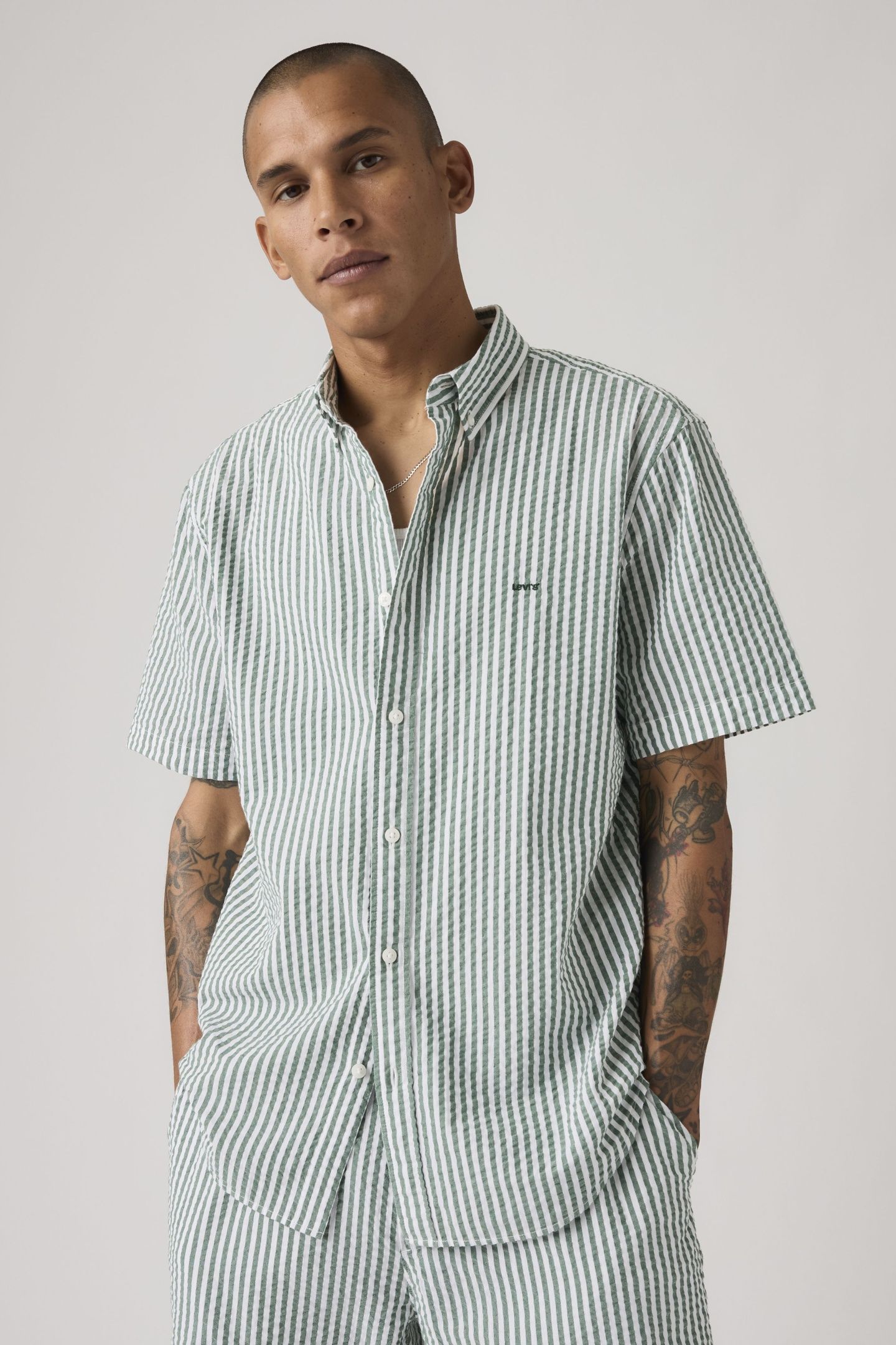 SHORT SLEEVE AUTHENTIC BUTTON-DOWN SHIRT 1