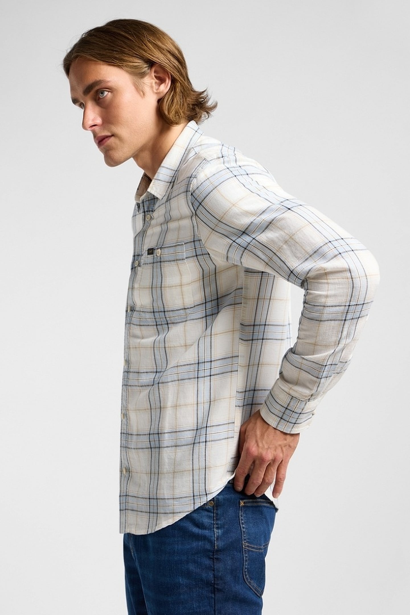 LEESURE SHIRT SHY BLUE REGULAR BLUE 4