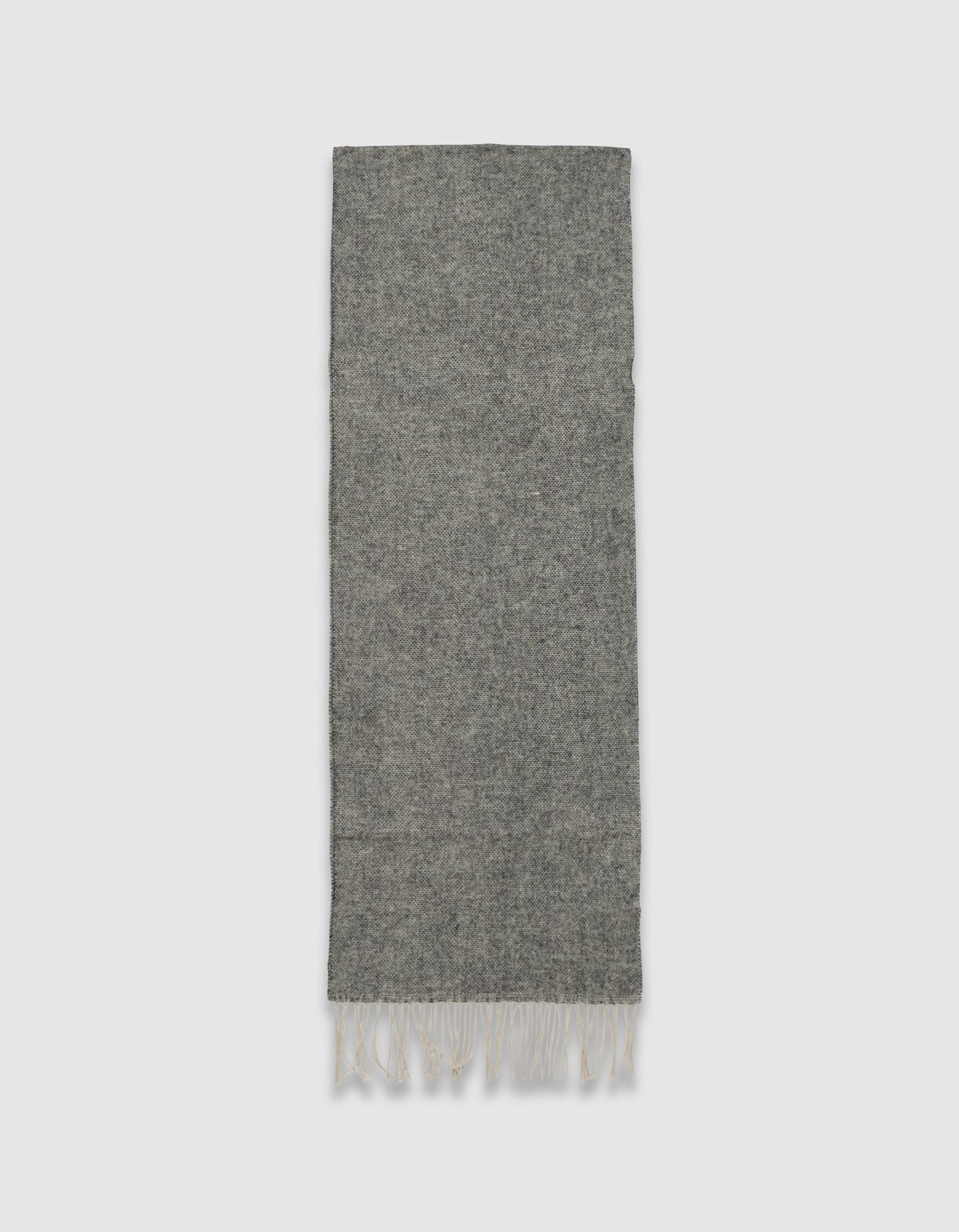 GREY MARL SCARF WITH FRINGES 2