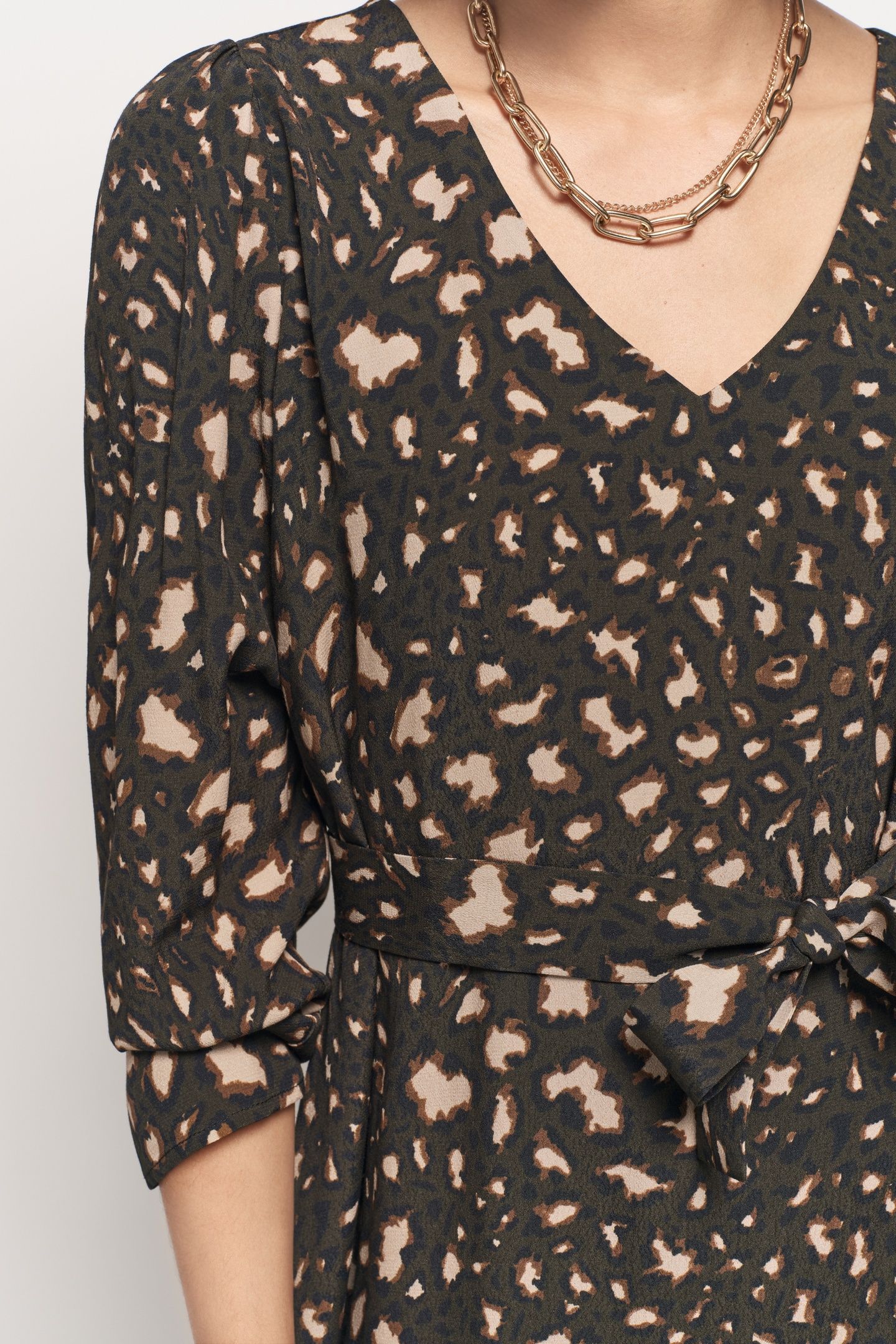 RELLA - KHAKI DRESS TACHISTE ANIMAL 8