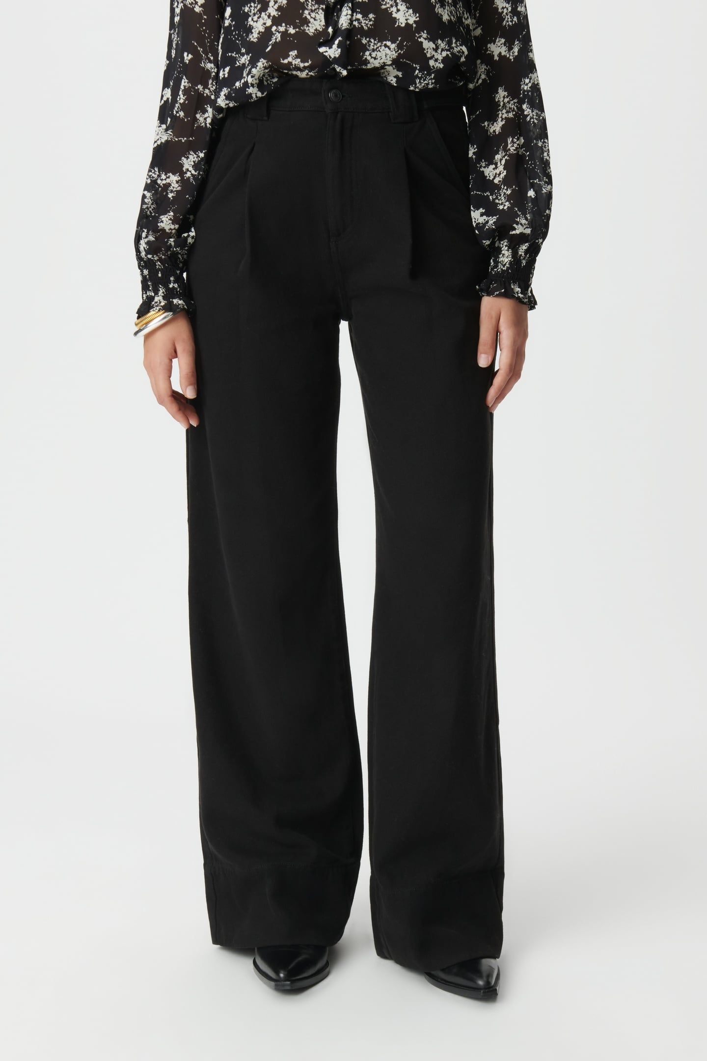 BLACK PÉNÉLOPE WIDE-LEG JEANS 1