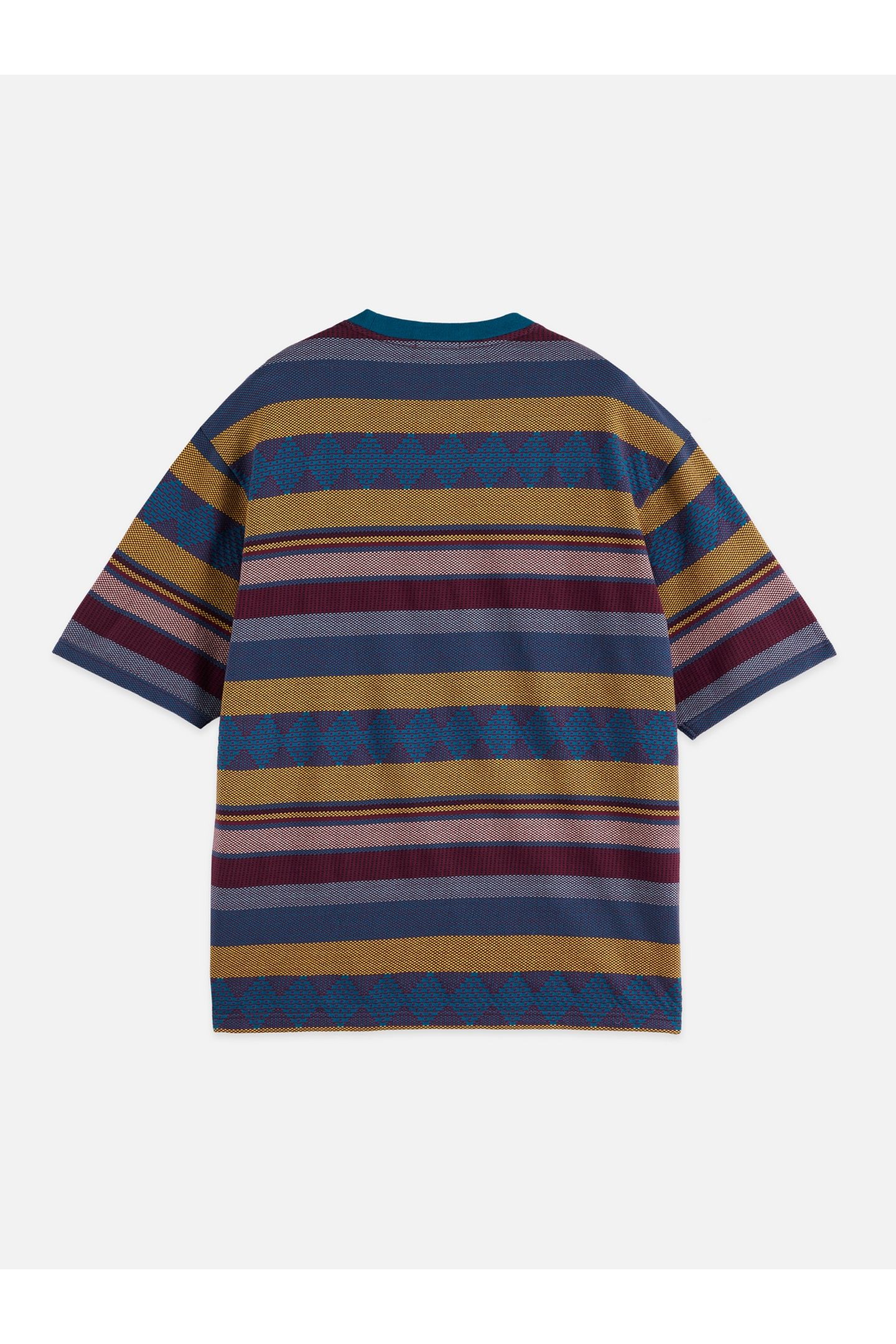 JACQUARD-KNITTED LOOSE-FIT T-SHIRT MEDIUM BROWN 5