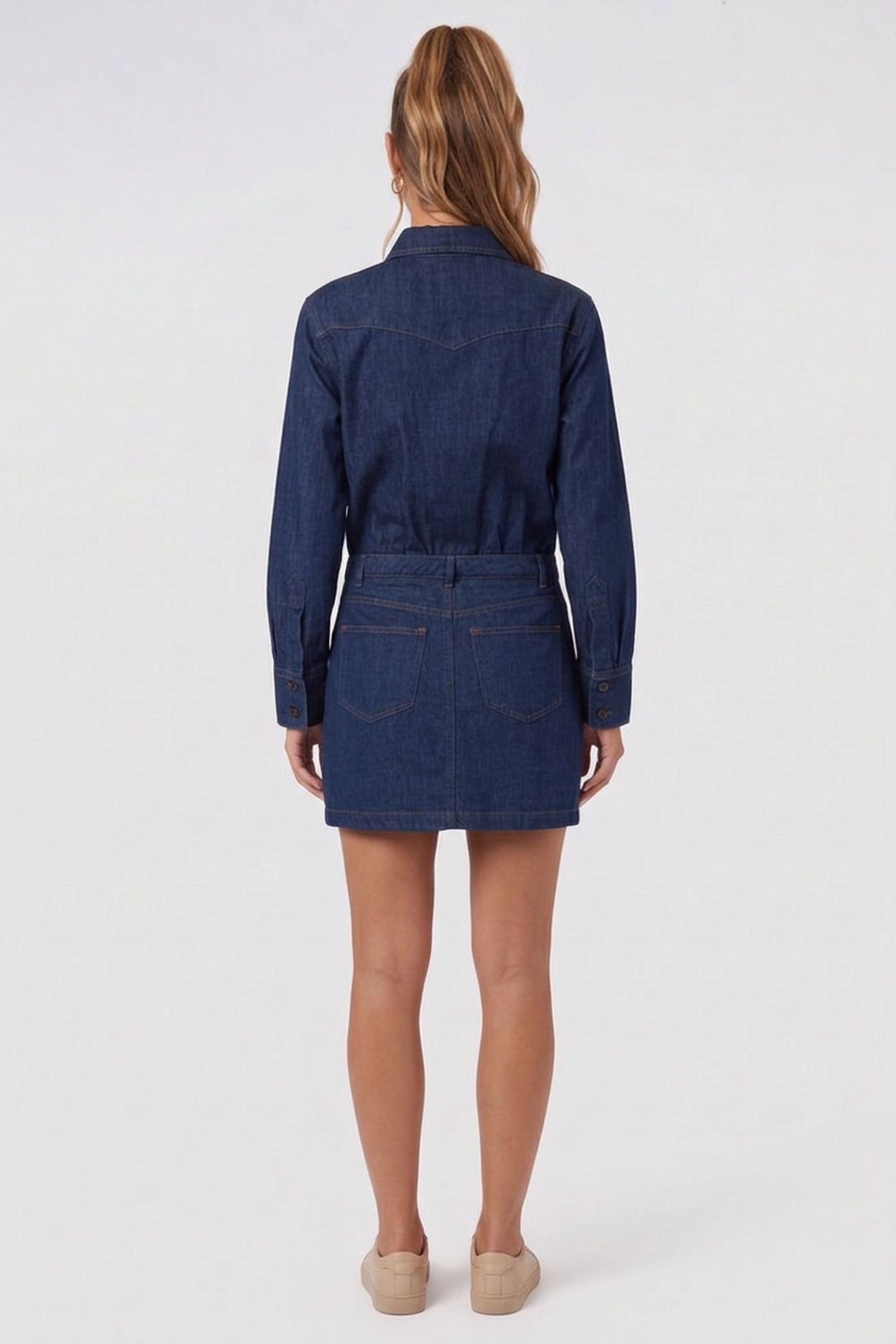 DRESS SHIRT WESTERN INDIGO 2