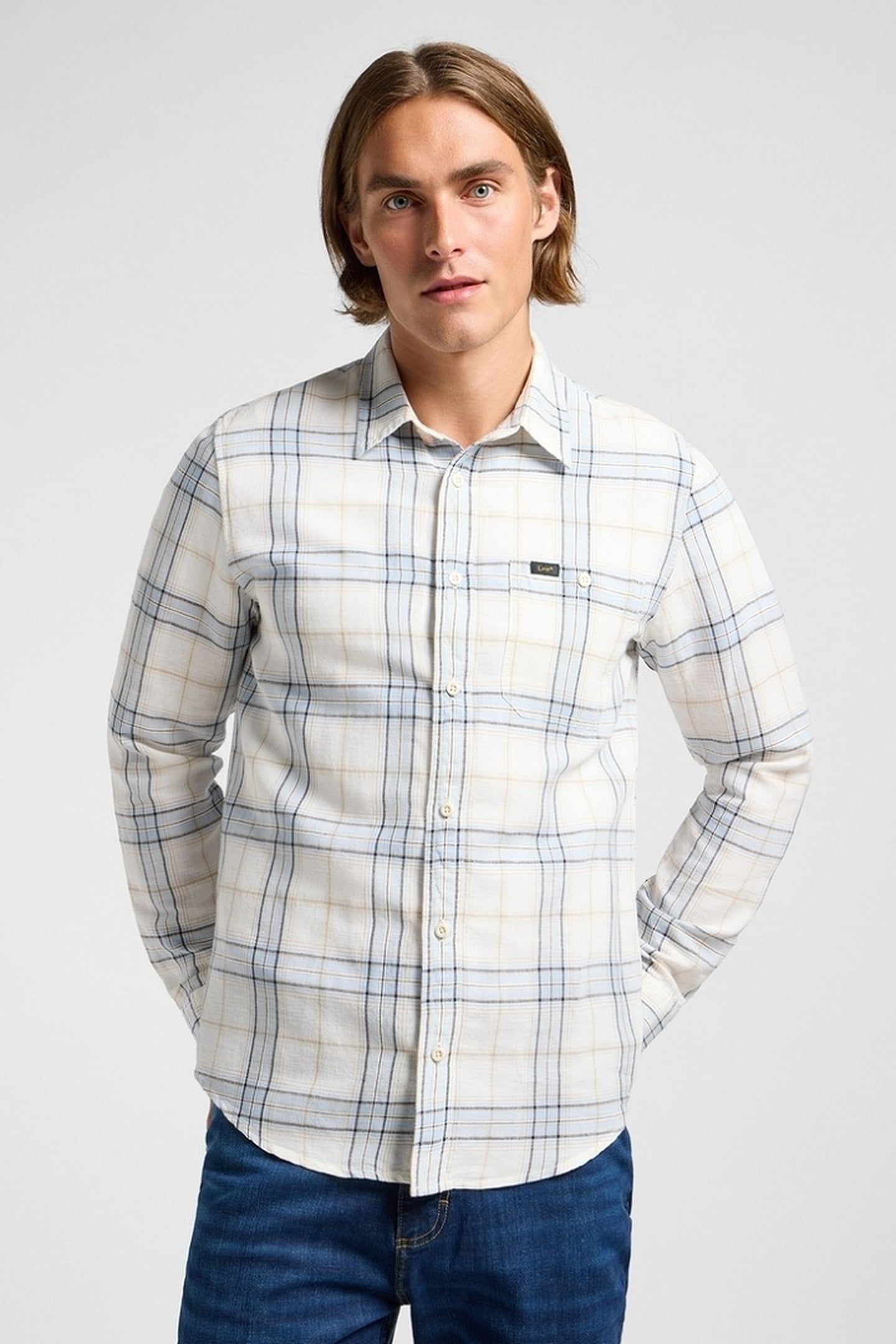 LEESURE SHIRT SHY BLUE REGULAR BLUE 1
