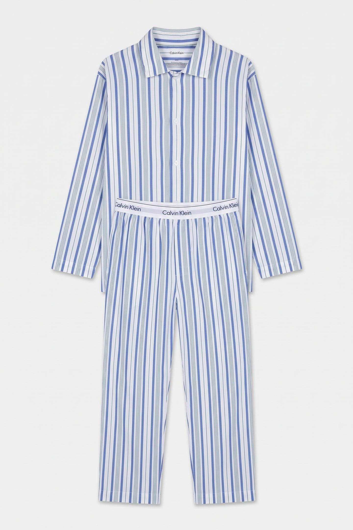 POPLIN L/S BUTTON DOWN SET SWEET STRIPE/WHITE 3