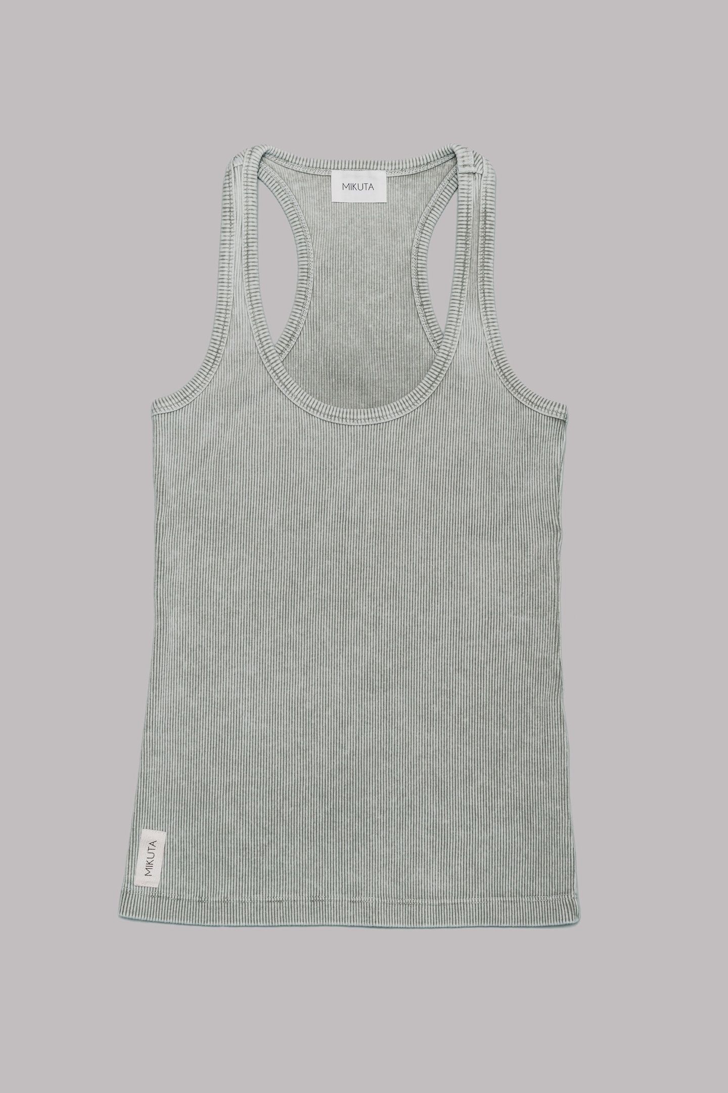 THE GREEN RIBBED TANK TOP 3