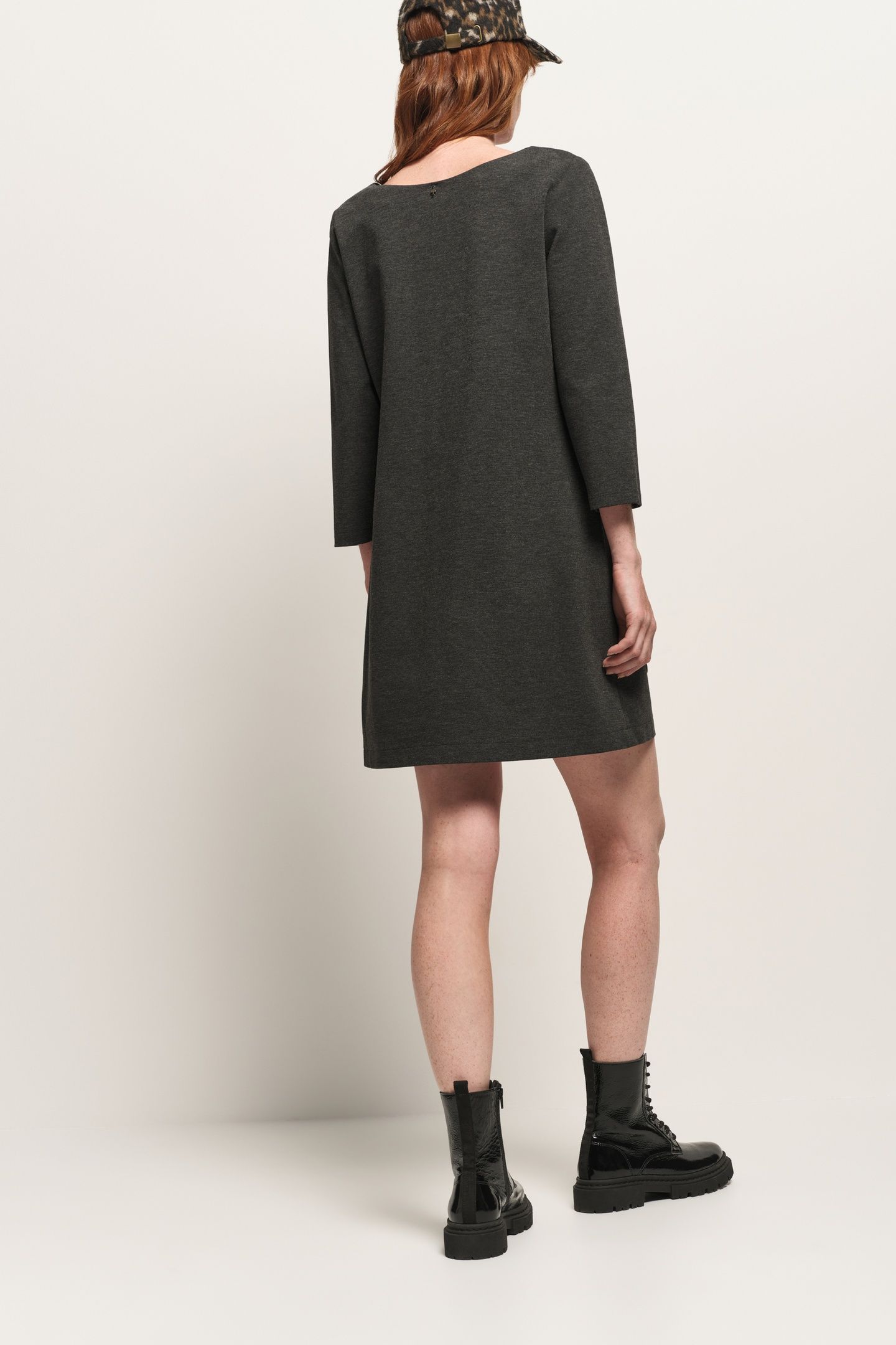 ROBBY - GREY MILANO KNIT DRESS 4
