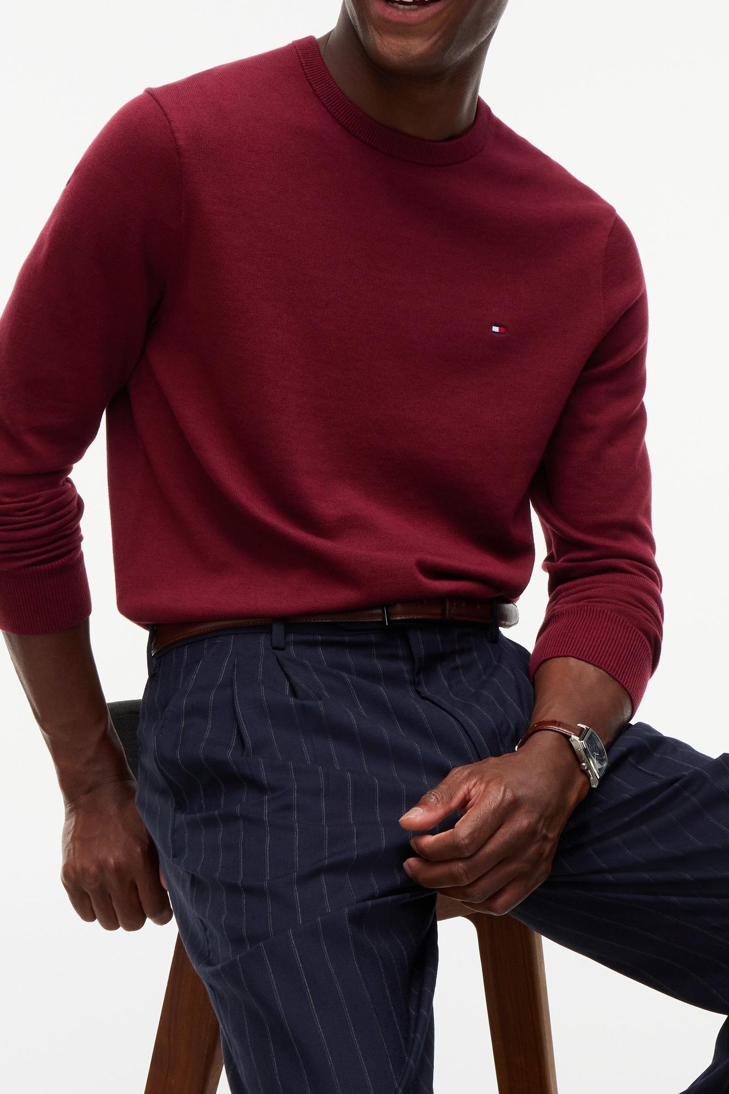 ESSENTIAL SEASONAL COTTON SWEATER PURPLE 5
