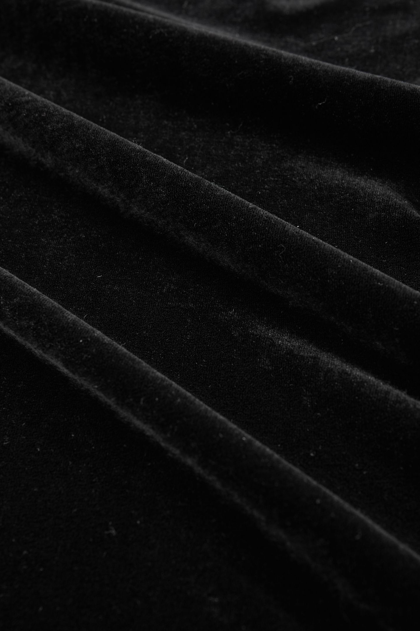 ONE SHOULDER VELVET MIDI DRESS BLACK 6
