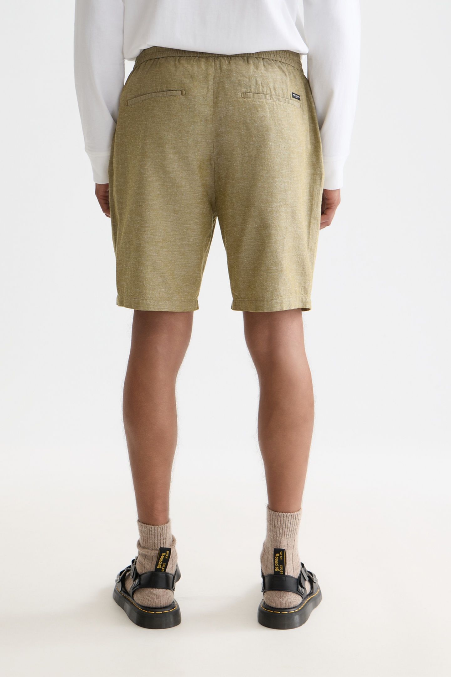 SEASONAL CORE FAVE COTTON LINEN REGULAR-FIT CHINO SHORTS DAR 2