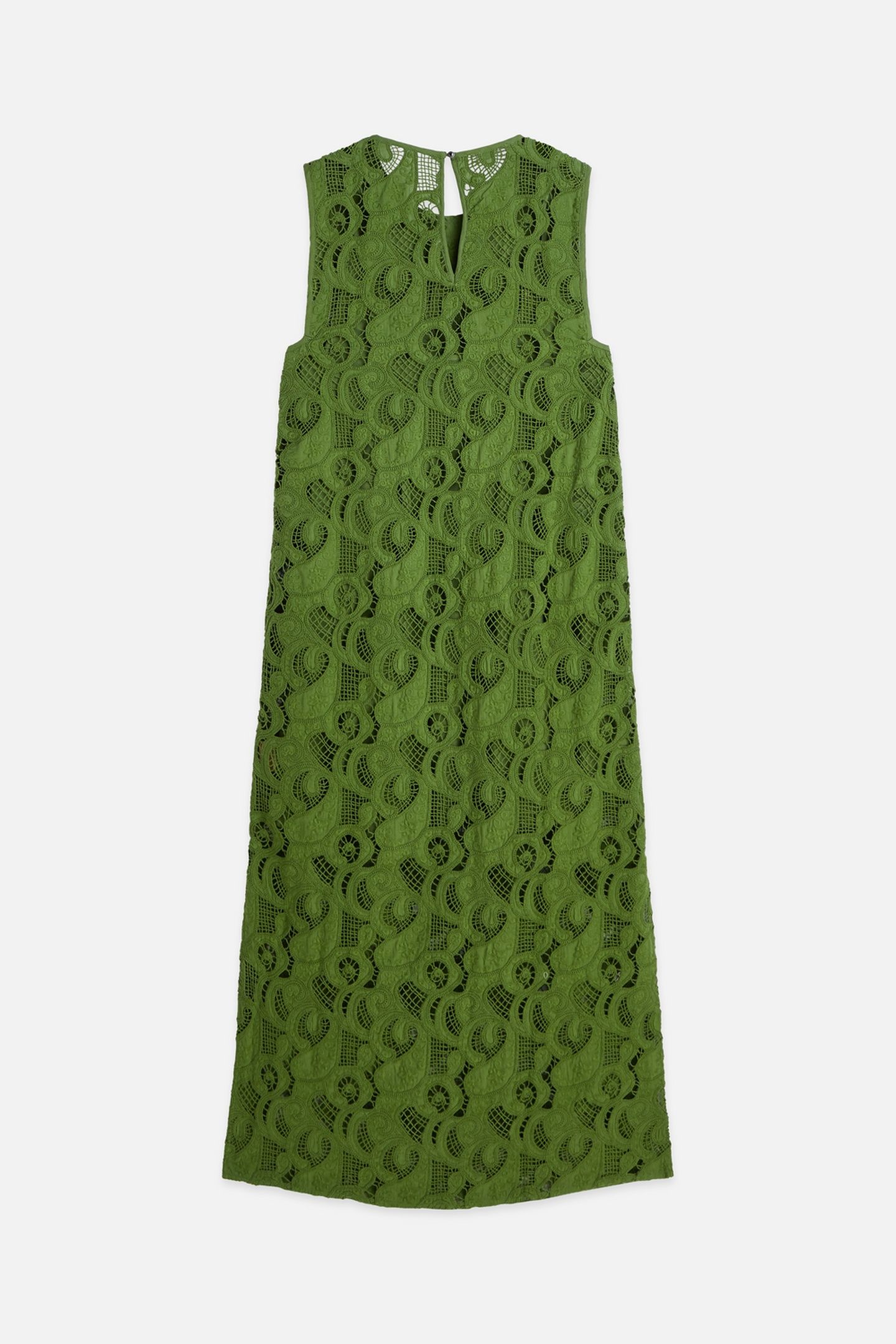FLAME EMBROIDERY MIDI DRESS GARDEN GREEN 5