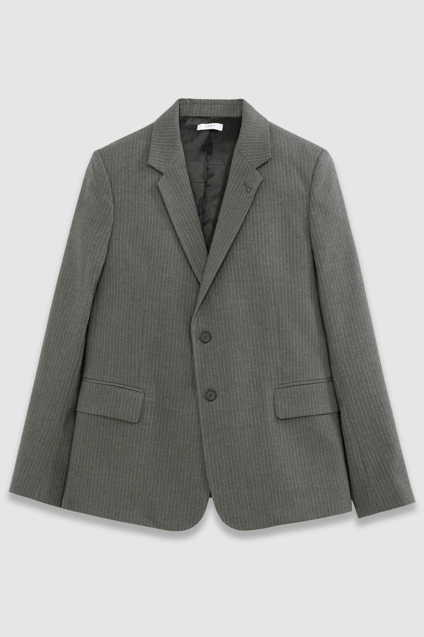 DARK HEATHER GREY PINSTRIPE SUIT JACKET 4