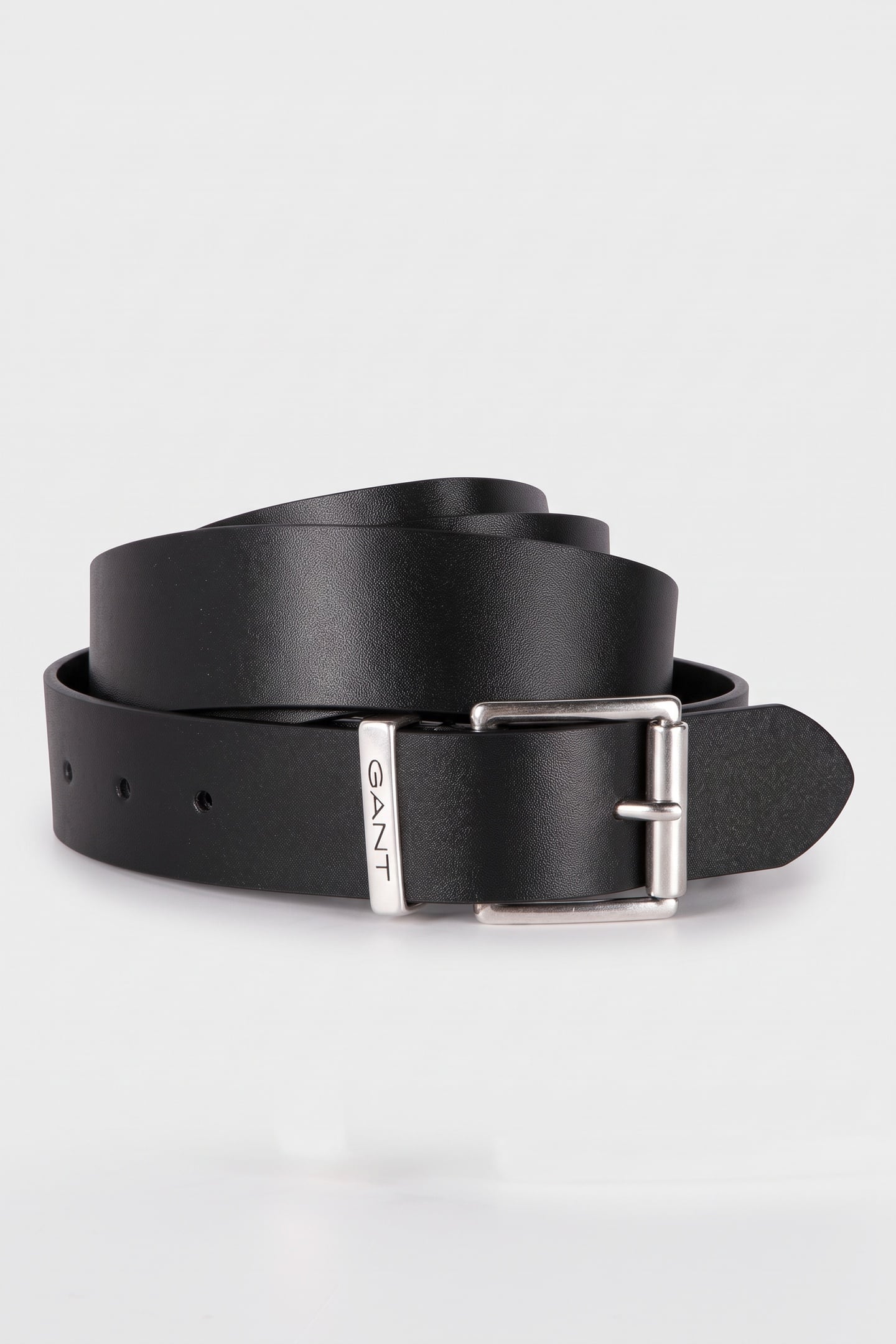 LOGO LEATHER BELT BLACK 1