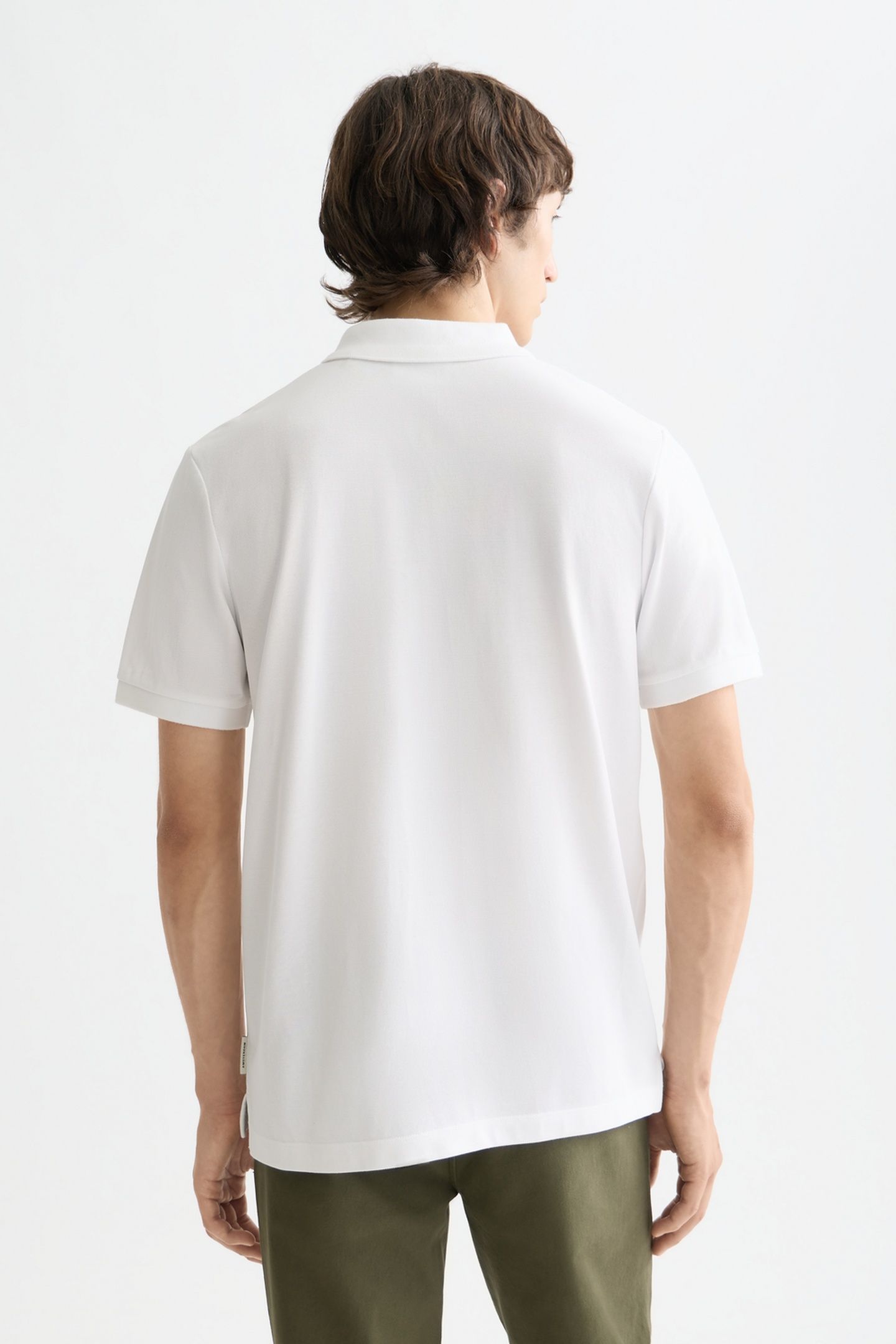 CHEST LOGO REGULAR-FIT PIQUE POLO WHITE TRADITIONAL 2