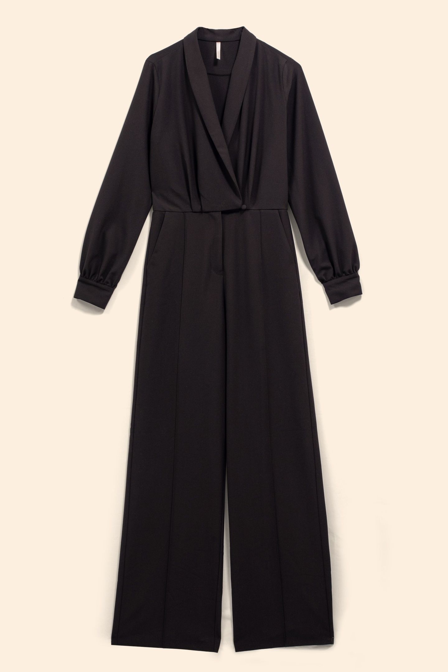 BLACK WRAPOVER JUMPSUIT 3