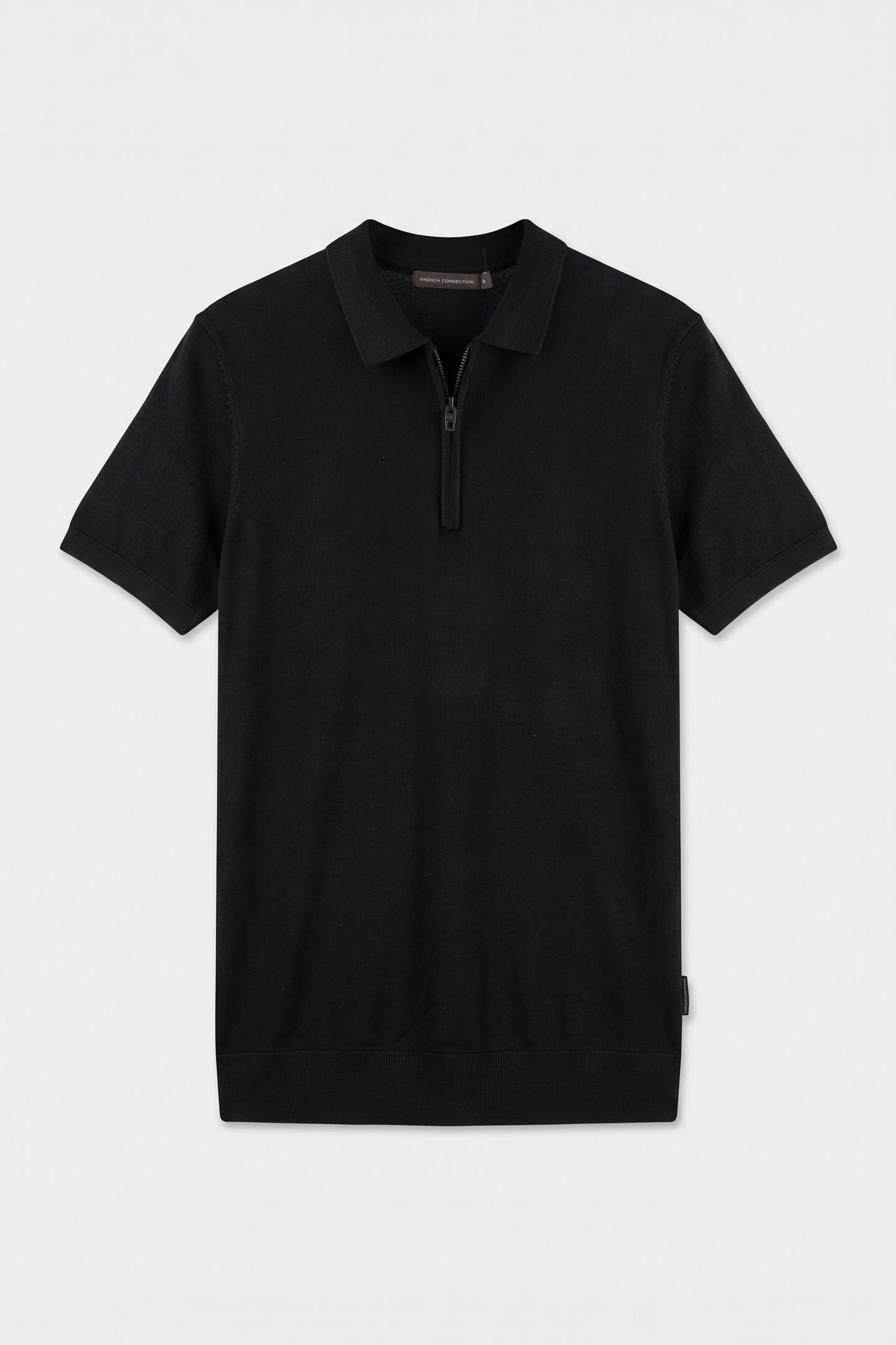 POLO ZIP S/S LUX BLACK 3