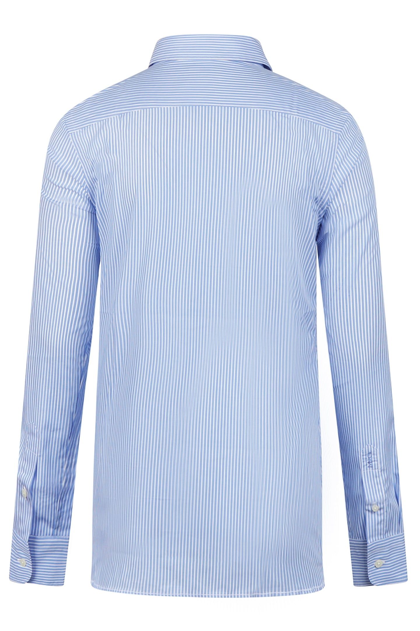 POPLIN STRIPE SHIRT MEDIUM BLUE 4
