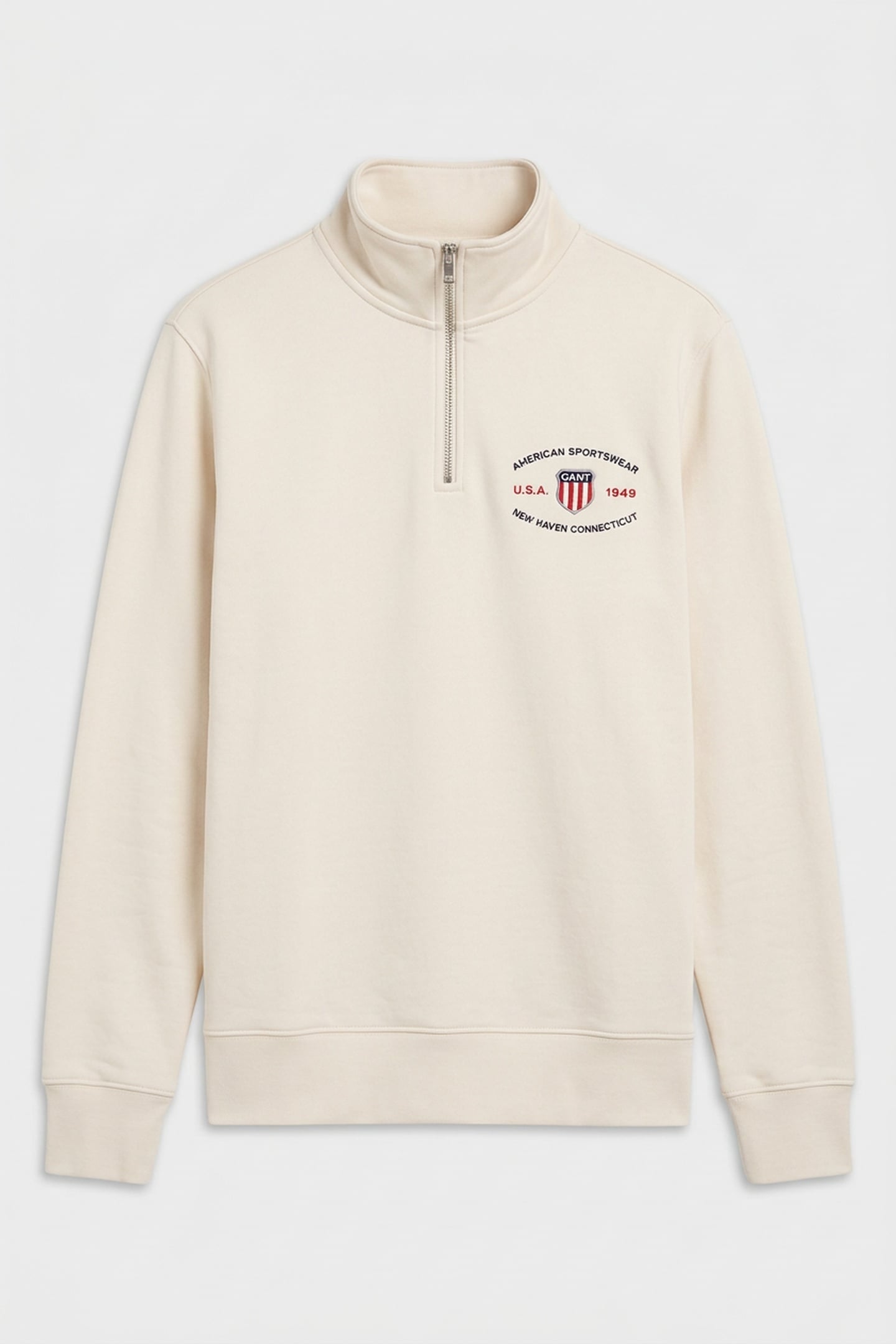 GRAPHIC HALF ZIP CREAMED WHITE 3