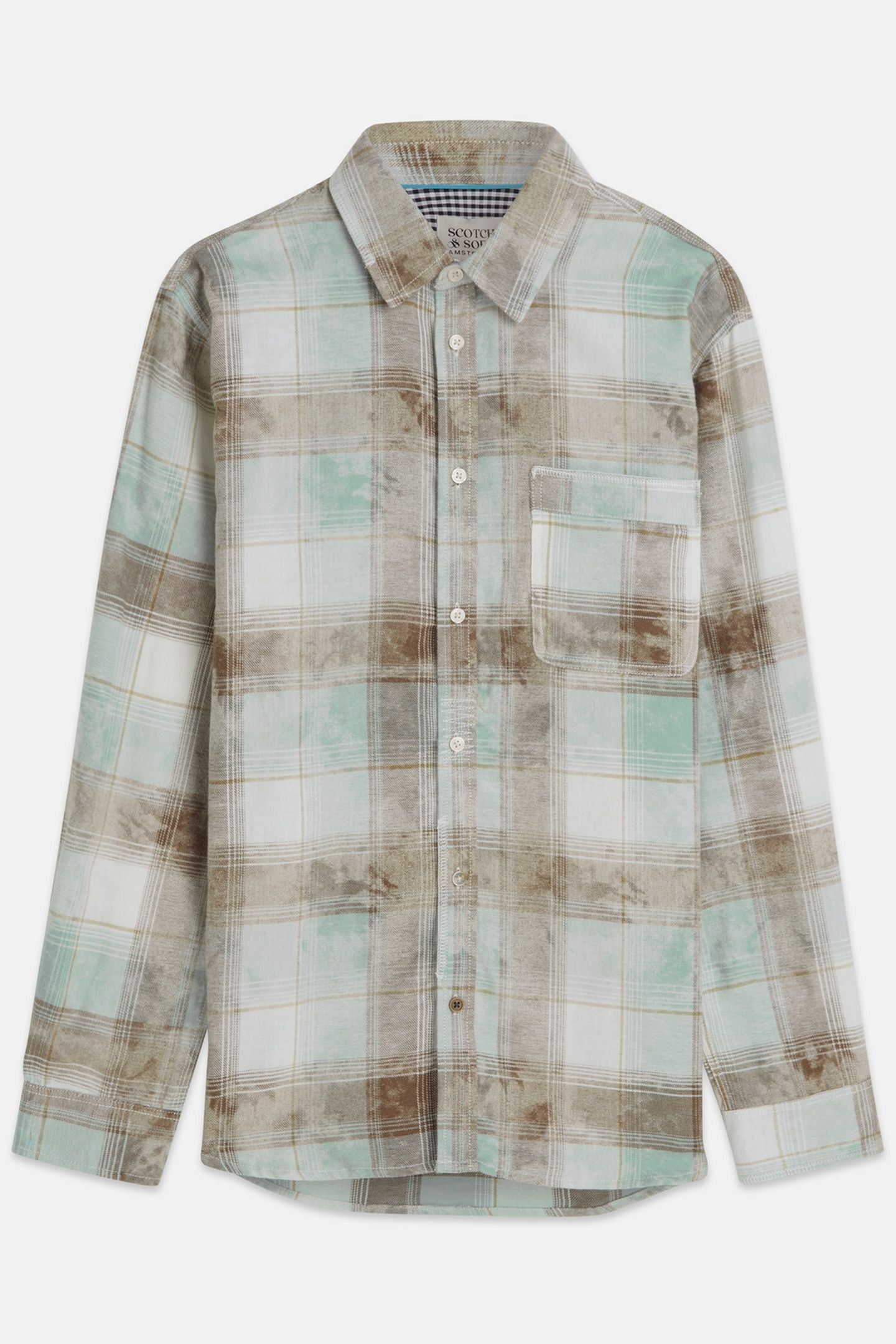 WASHED CHECK RELAXEDFIT SHIRT NAVY 4