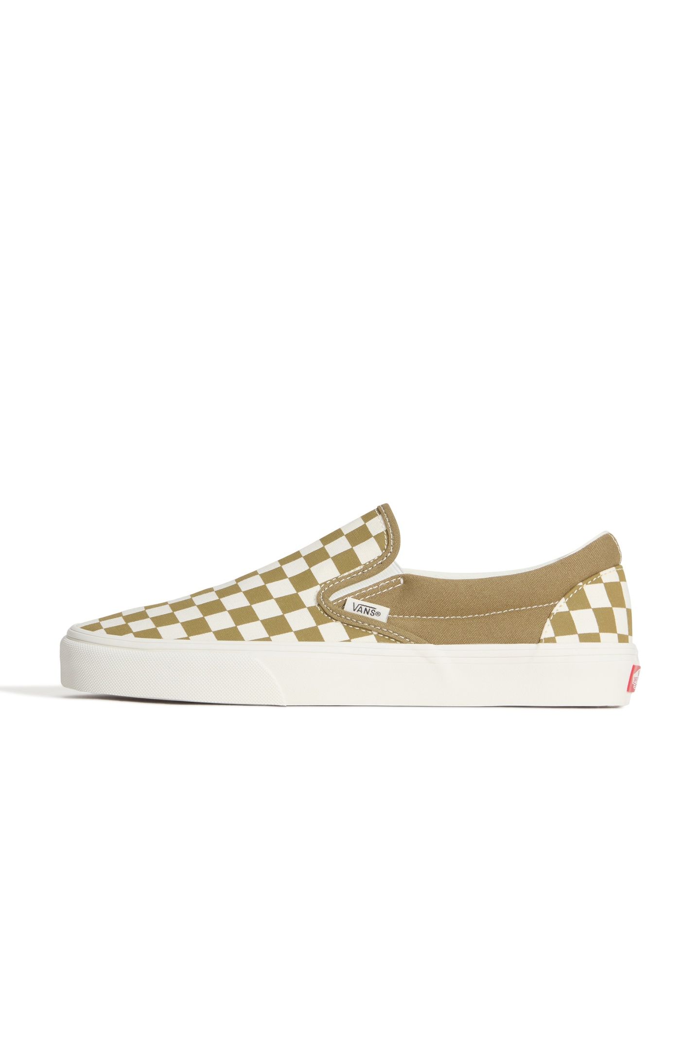UNISEX CLASSIC SLIP-ON COLOR THEORY CHECKERBOARD OLIVE BROWN 2