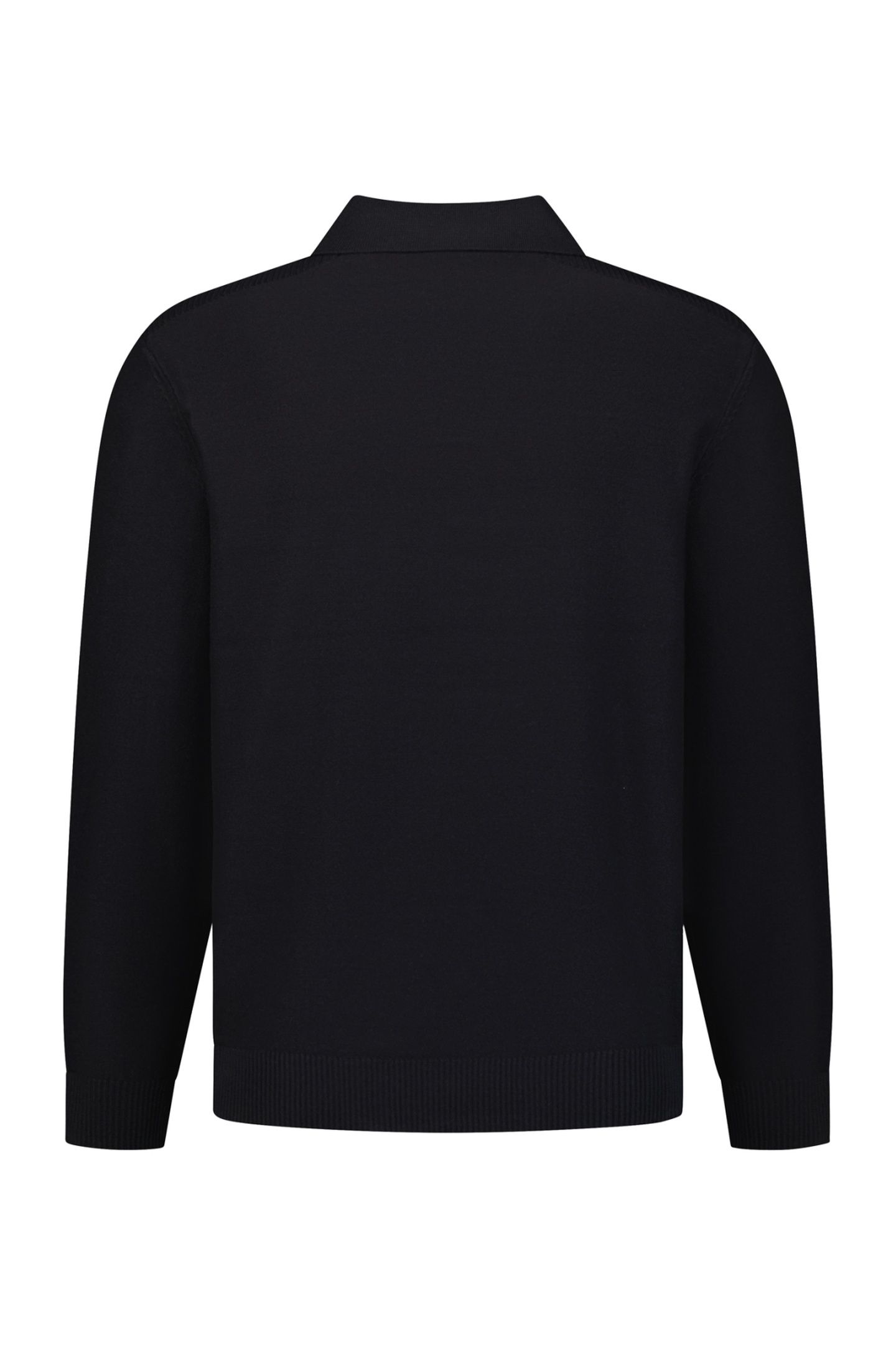 PULLOVER V-COLLAR SHOULDER DETAIL BLACK 5