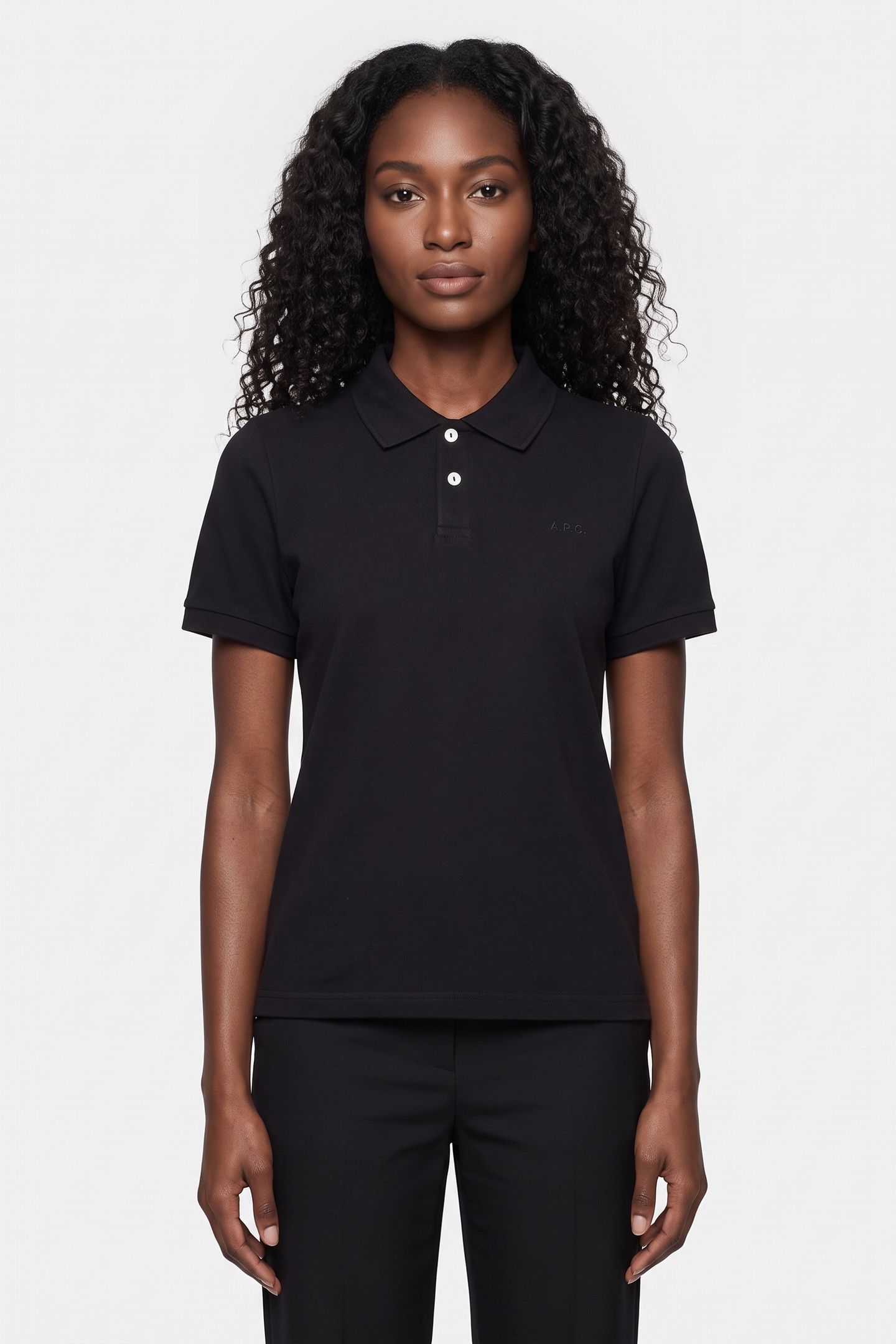 POLO FITTED SHORT SLEEVE BLACK 2