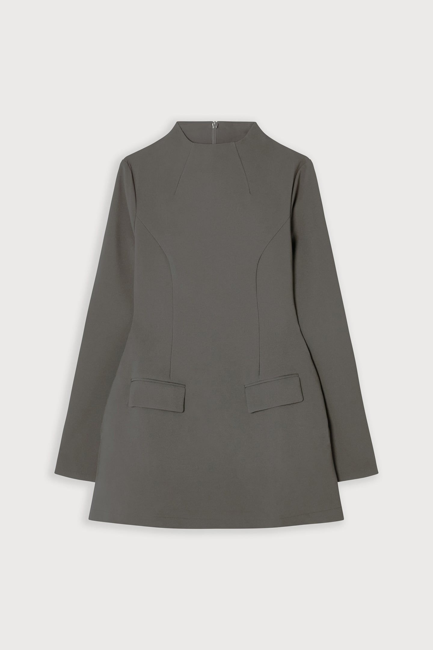 SPLIT SLEEVE MINI DRESS GREY 5