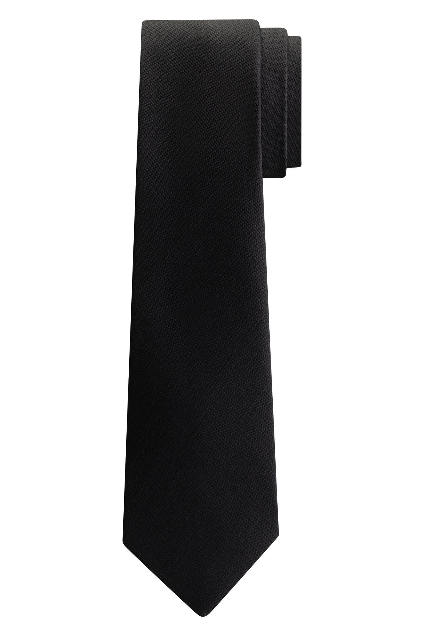 TONAL STRUCTURE SILK TIE BLACK 1