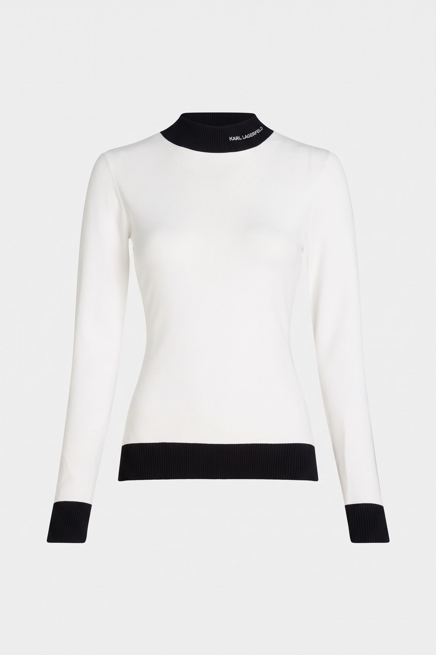 LOGO TURTLE NECK WHITE/BLACK 6