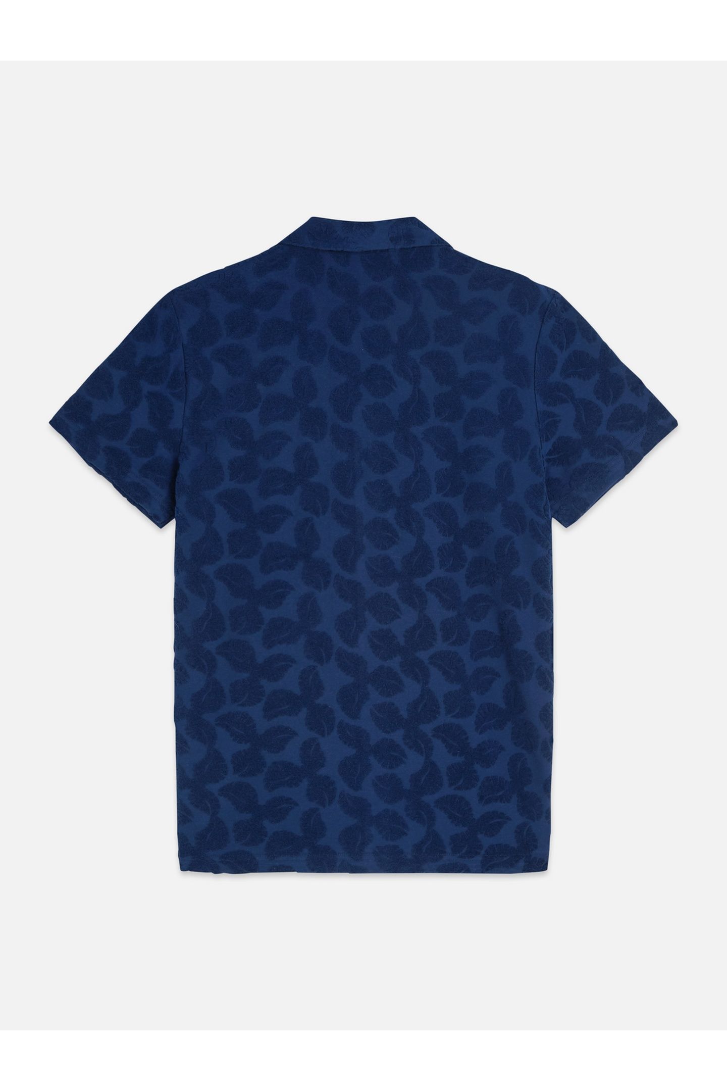 TERRY JACQUARD REGULARFIT SHORTSLEEVED SHIRT NAVY 2