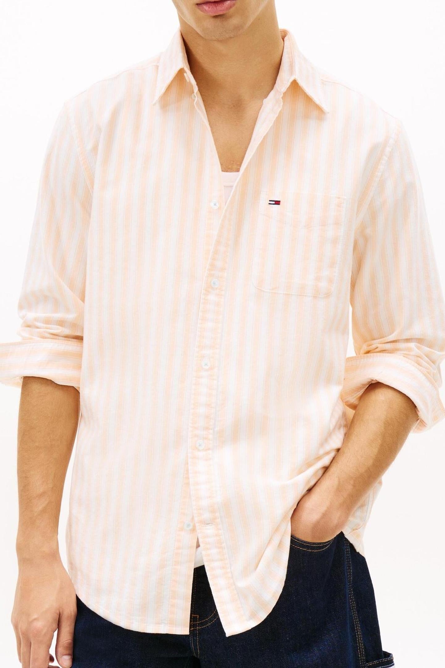 TJM REG STRIPE OXFORD FADED SUN KISS STRIPE 1