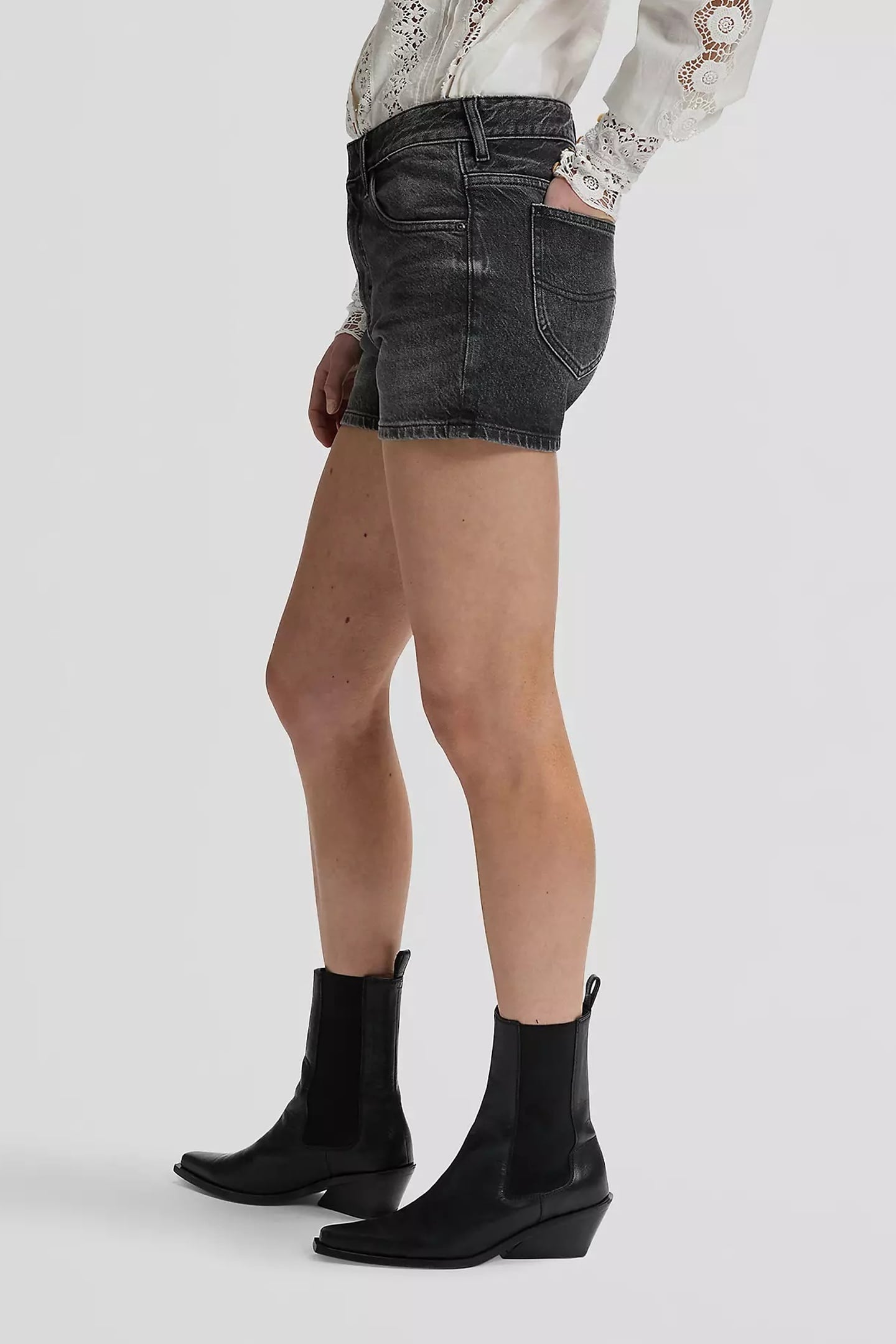 RIDER SHORT 3IN BET ON BLACK STRAIGHT DENIM BLACK 4