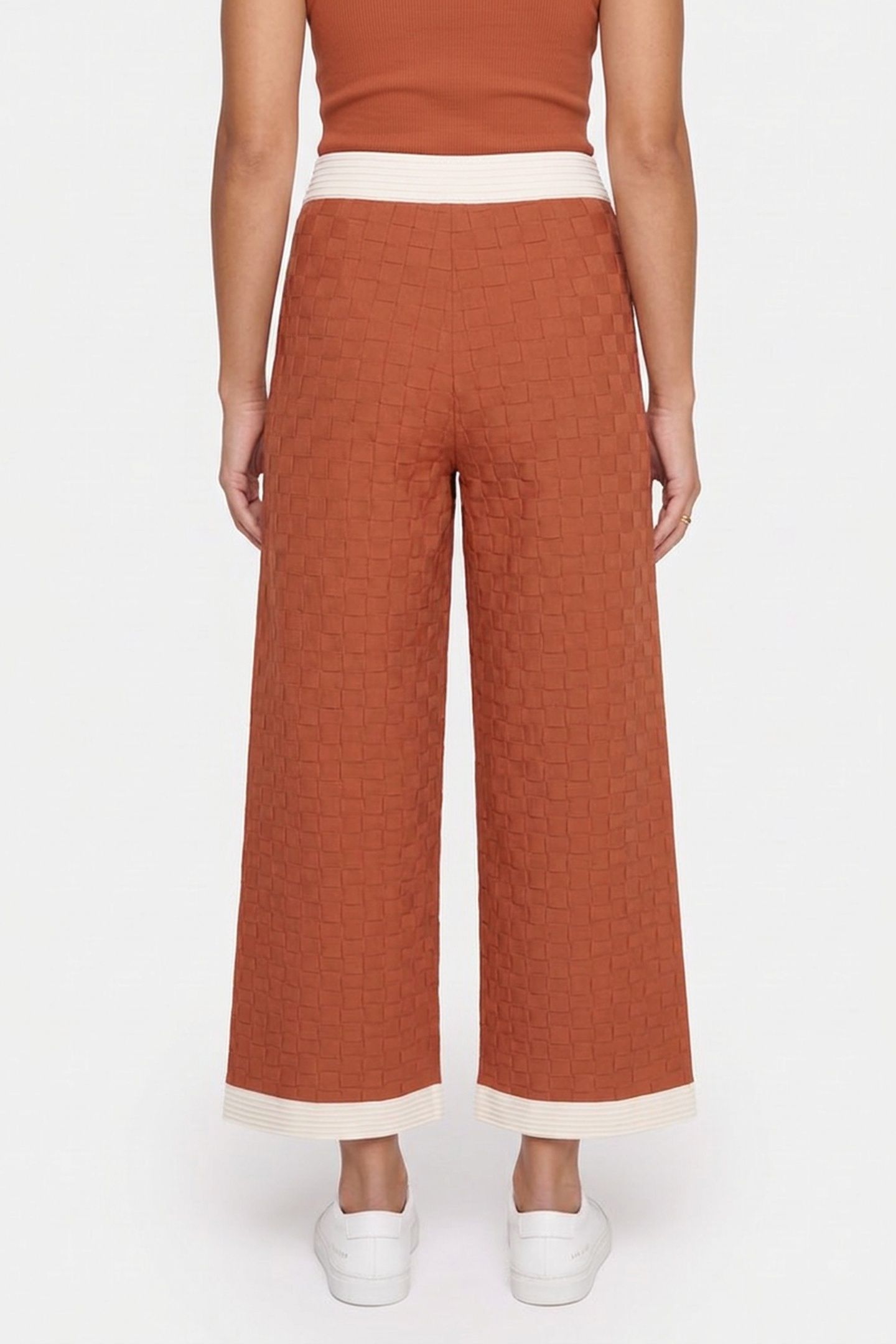 CONTRAST KNIT PANTS CINNABAR 4