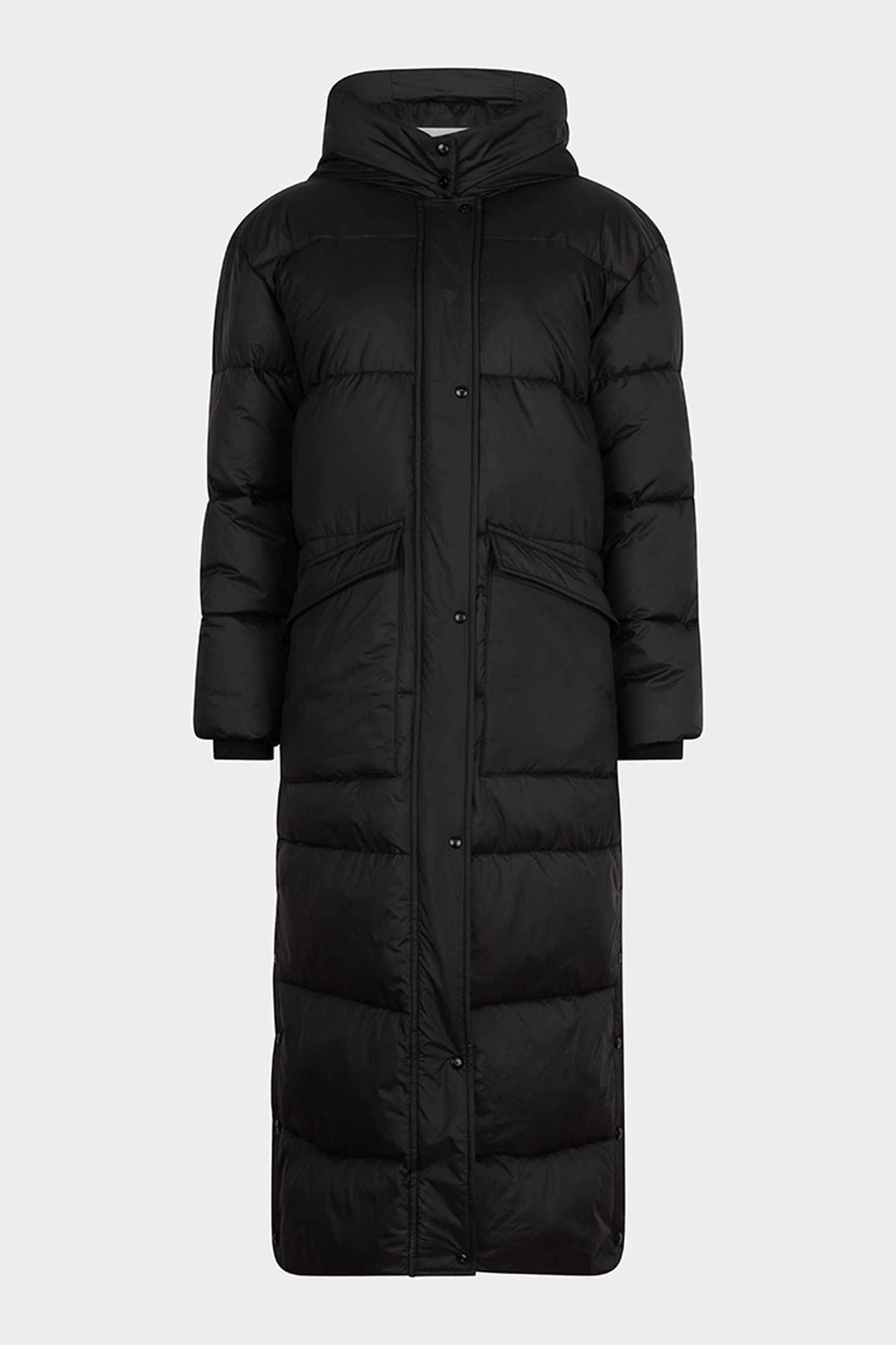 COAT LONG HOODED PUFFER BLACK 5