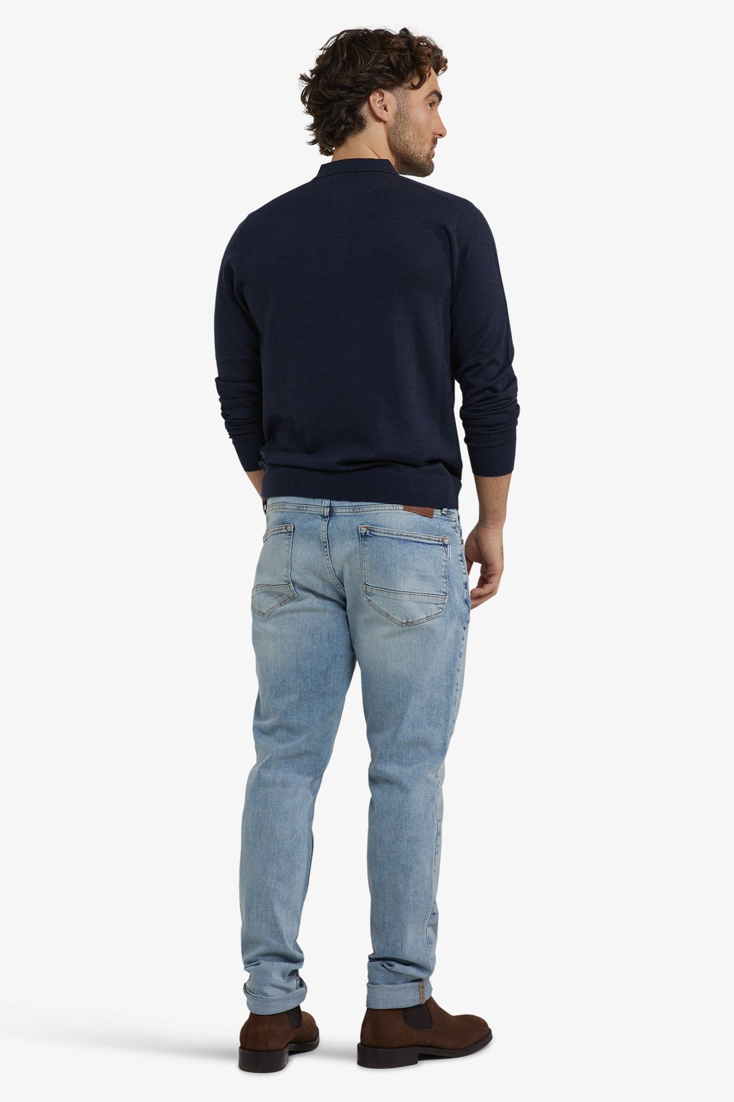 FINE MERINO L/S POLO NAVY 5