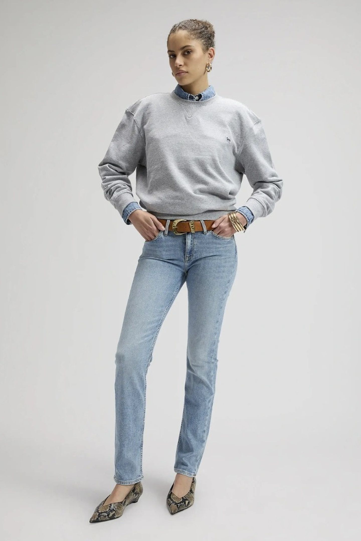 ELLY LIGHT APPROACH SLIM STRAIGHT JEANS DENIM BLUE 3